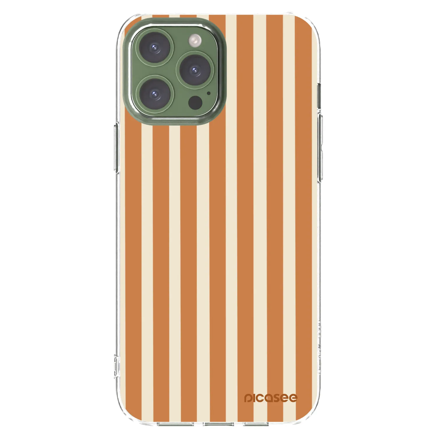 Picasee silikonowe przeźroczyste etui na Apple iPhone 13 Pro Max - Orange lines