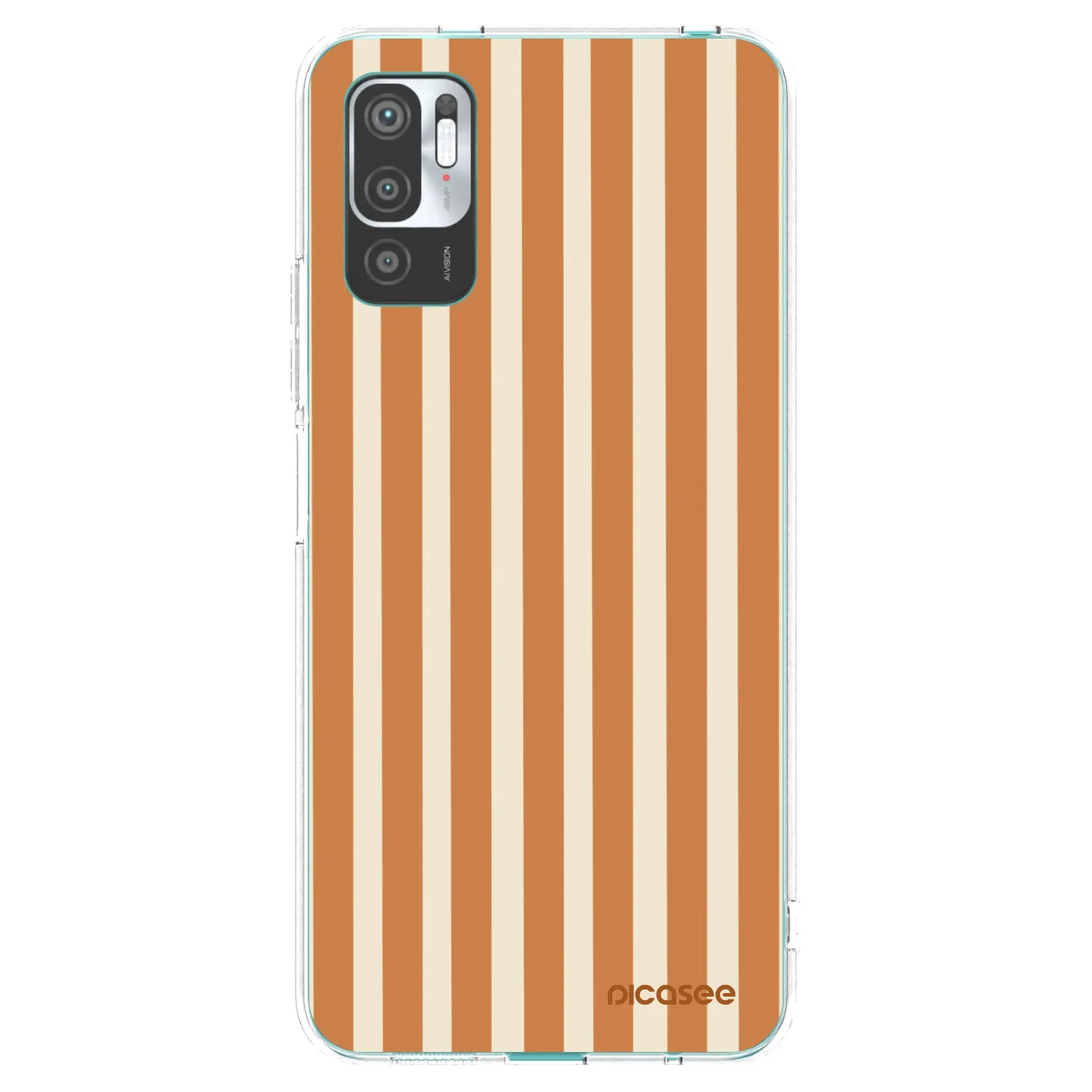Picasee silikonowe przeźroczyste etui na Xiaomi Redmi Note 10 5G - Orange lines