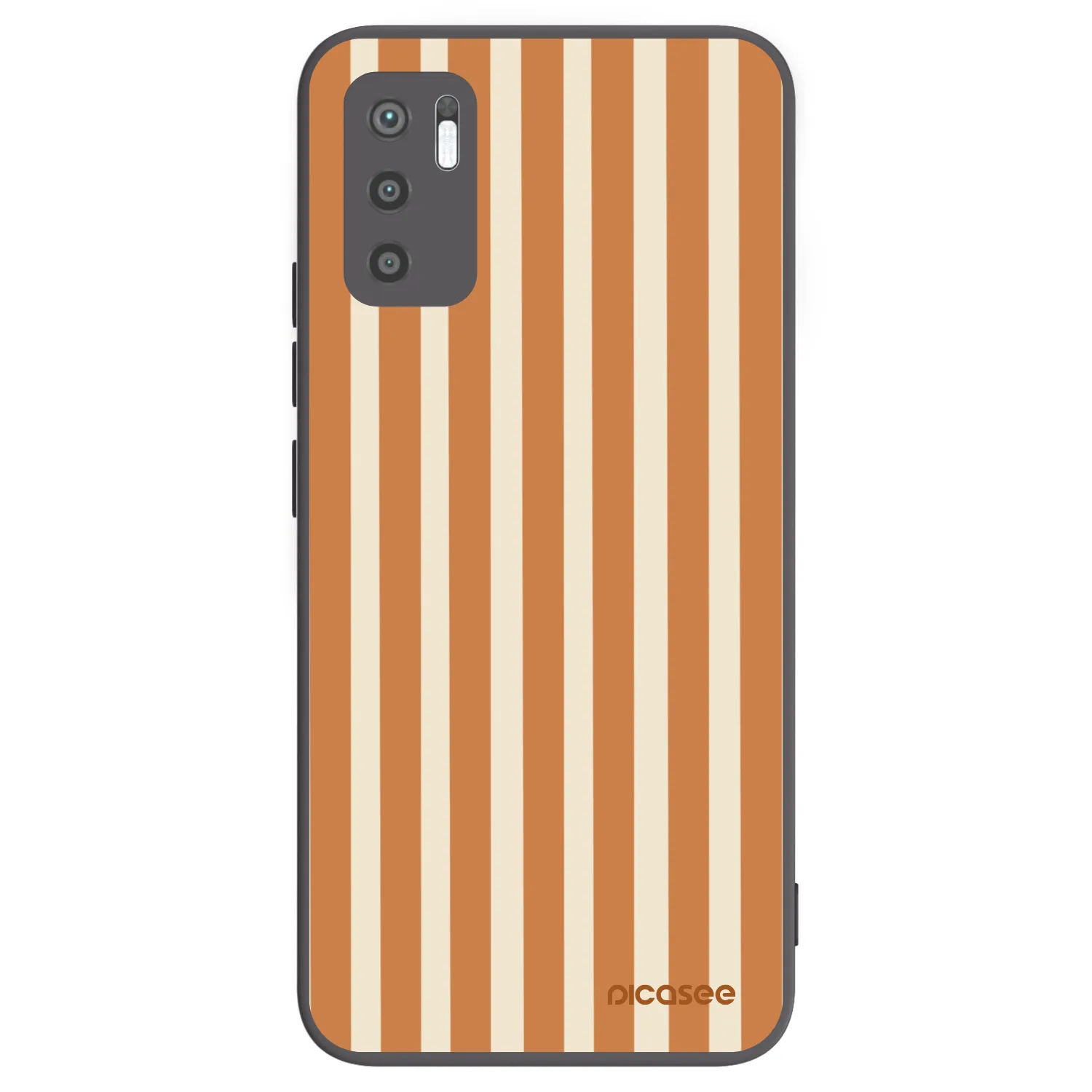 Picasee silikonowe czarne etui na Xiaomi Redmi Note 10 5G - Orange lines