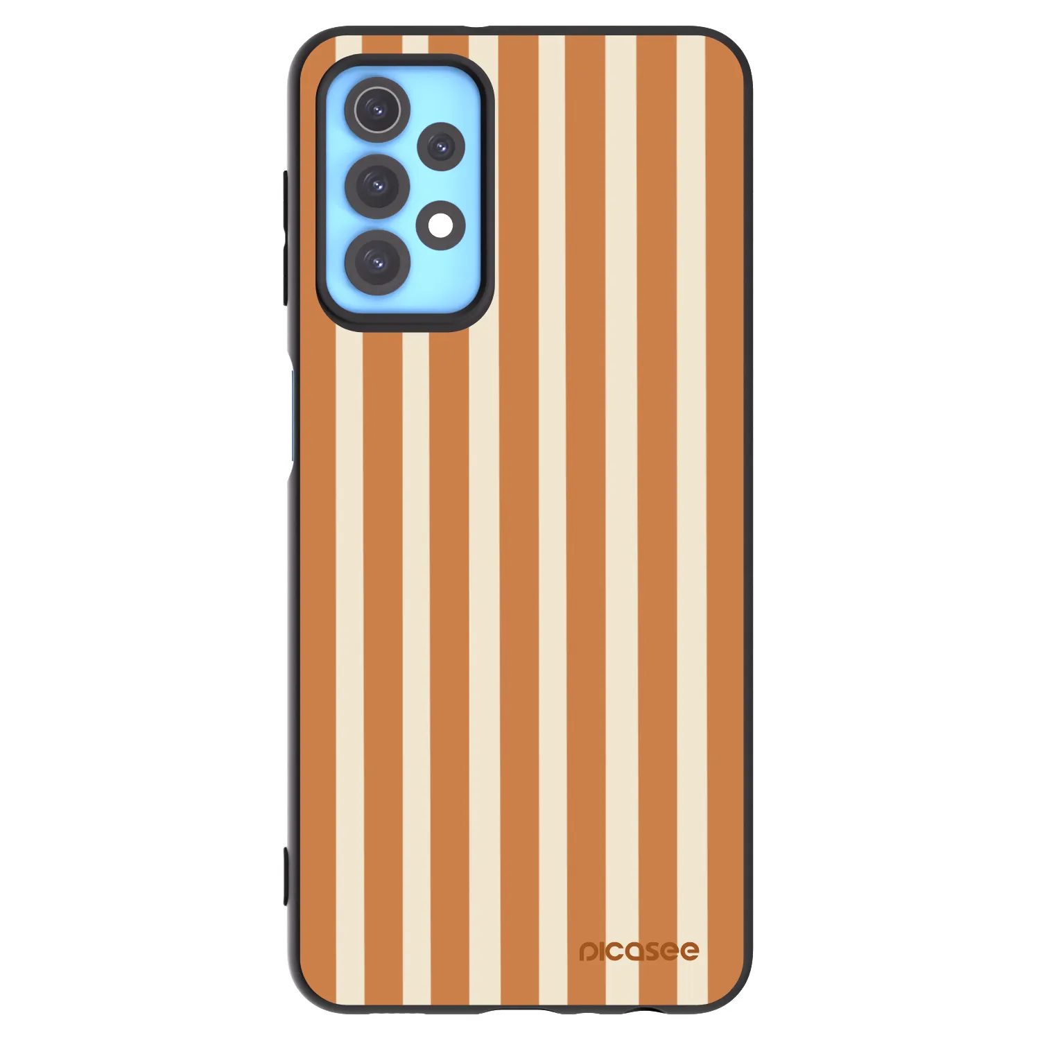 Picasee silikonowe czarne etui na Samsung Galaxy A32 4G SM-A325F - Orange lines