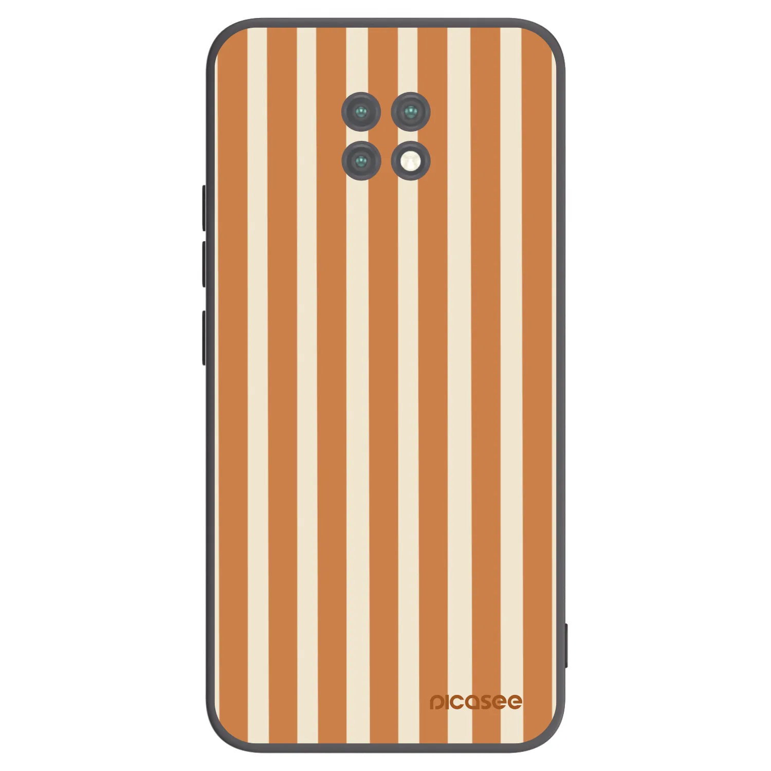 Picasee silikonowe czarne etui na Xiaomi Redmi Note 9T - Orange lines
