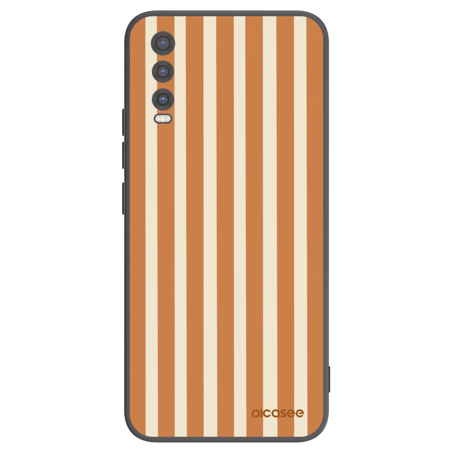 Picasee silikonowe czarne etui na Vivo Y20s - Orange lines