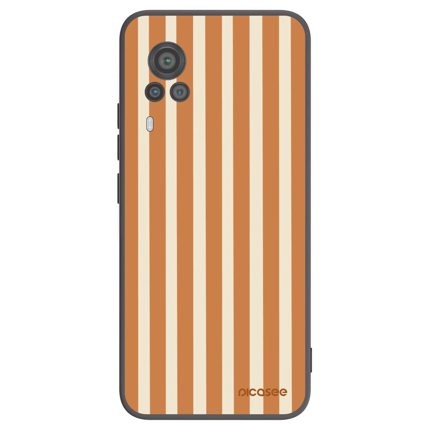 Picasee silikonowe czarne etui na Vivo X60 Pro 5G - Orange lines
