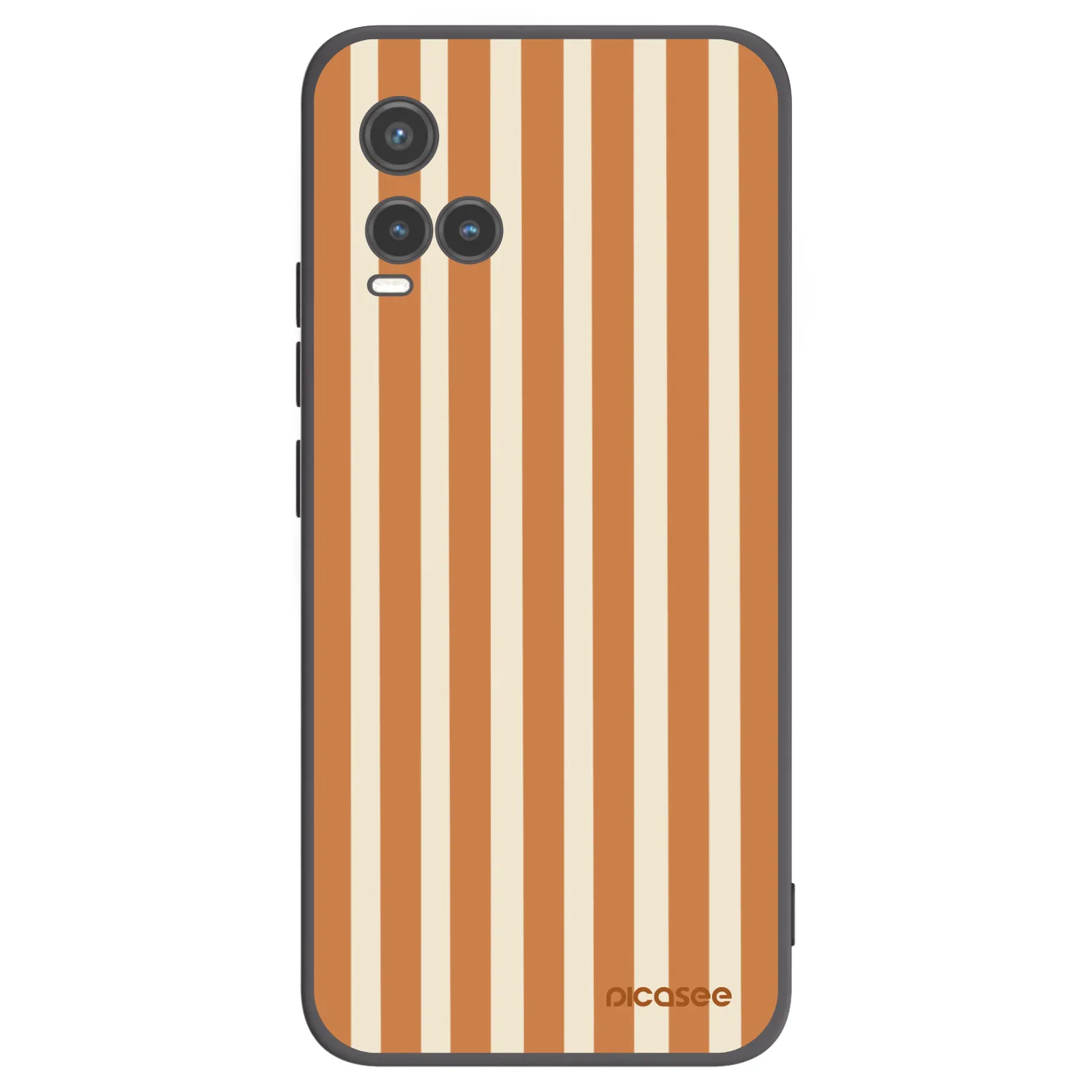 Picasee silikonowe czarne etui na Vivo Y33s - Orange lines