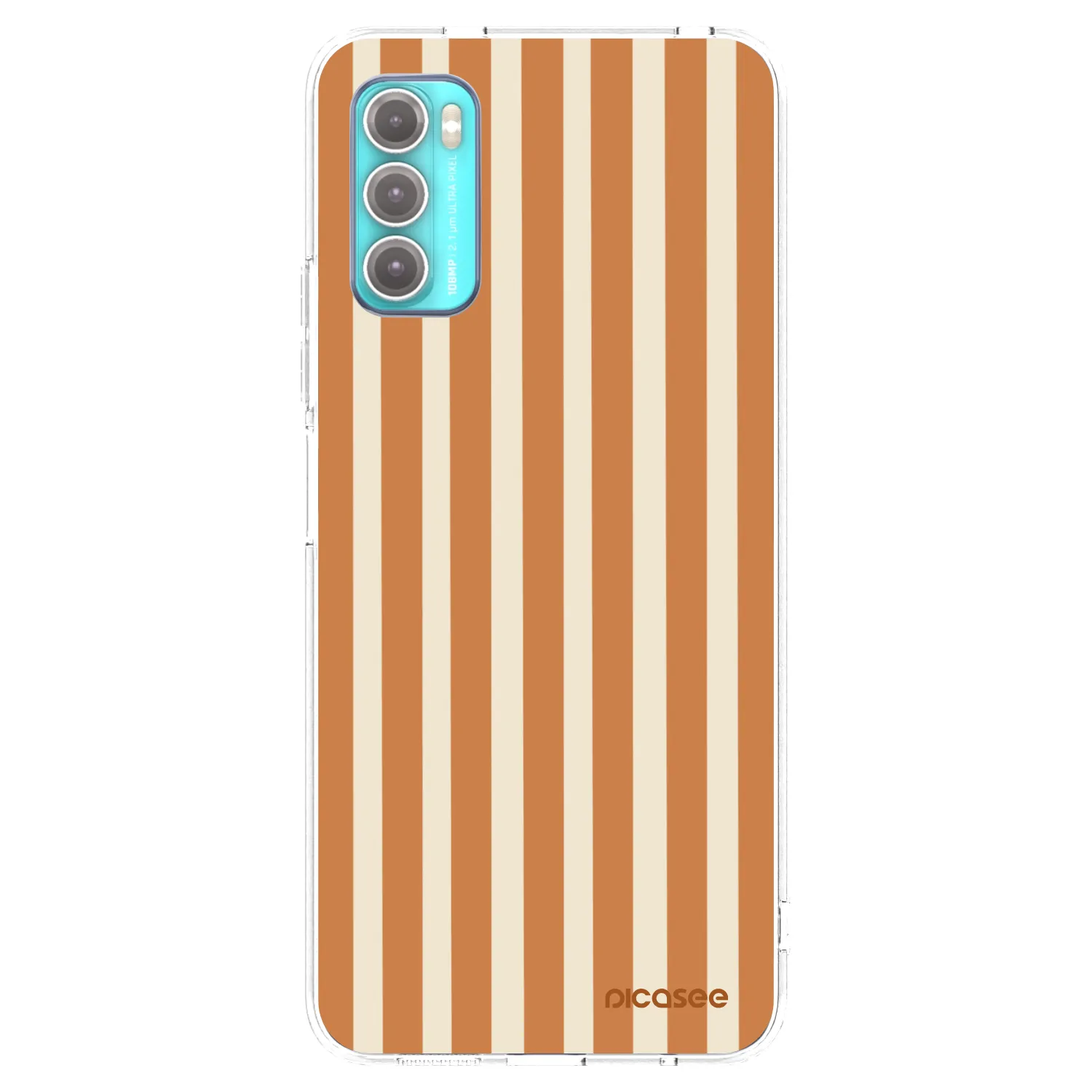 Picasee silikonowe przeźroczyste etui na Motorola Moto G60 - Orange lines