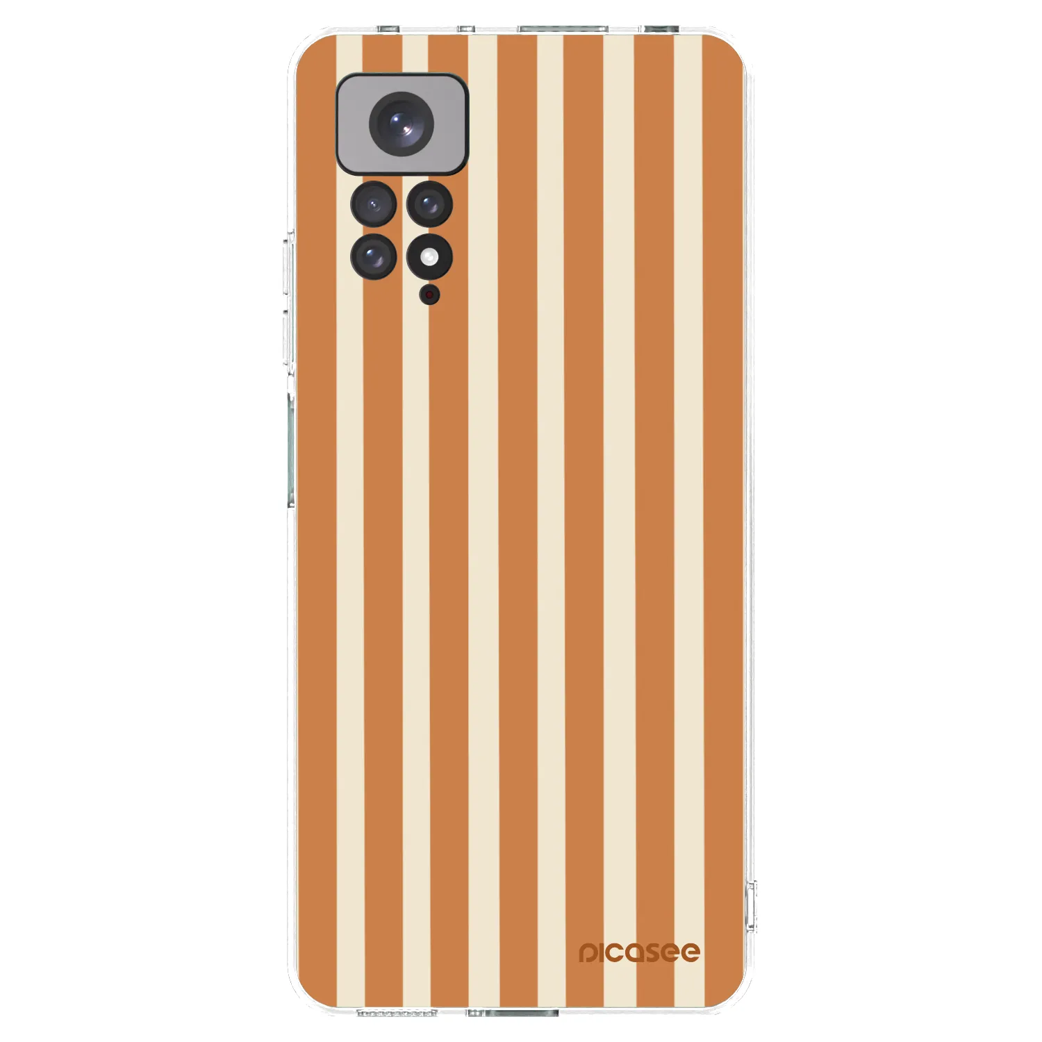Picasee silikonowe przeźroczyste etui na Xiaomi Redmi Note 11S 4G - Orange lines