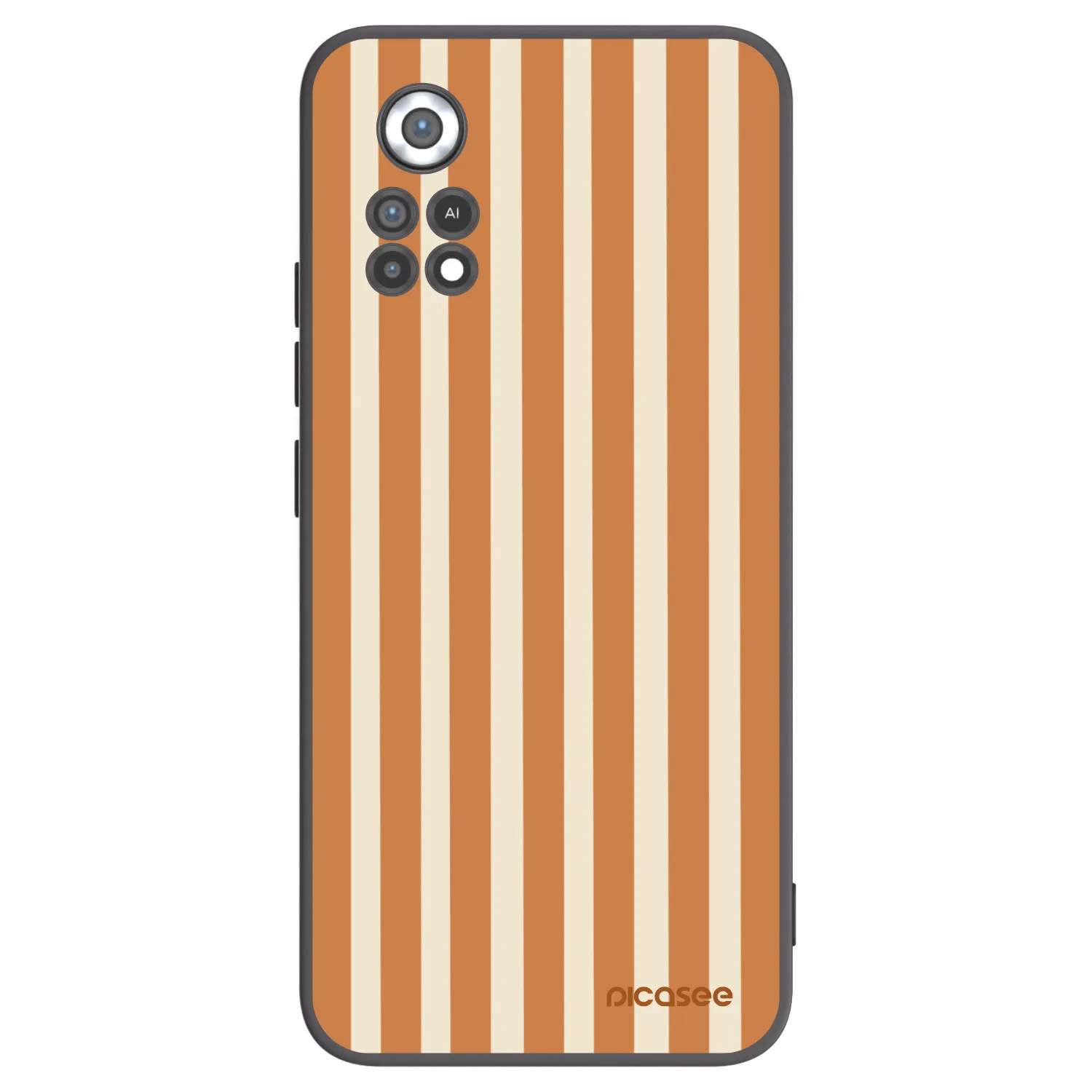 Picasee silikonowe czarne etui na Xiaomi Poco X4 Pro 5G - Orange lines