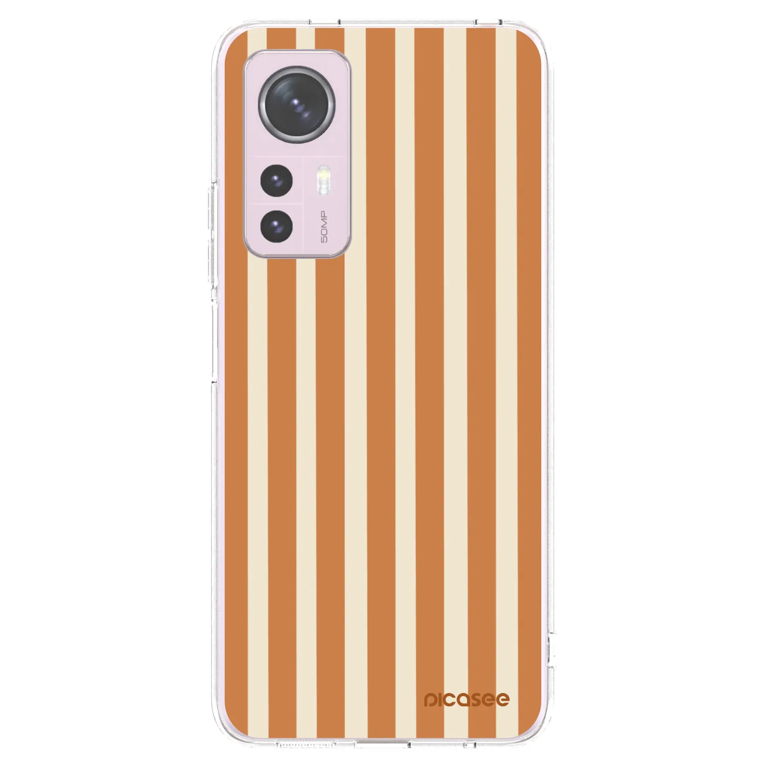 Picasee silikonowe przeźroczyste etui na Xiaomi 12 - Orange lines