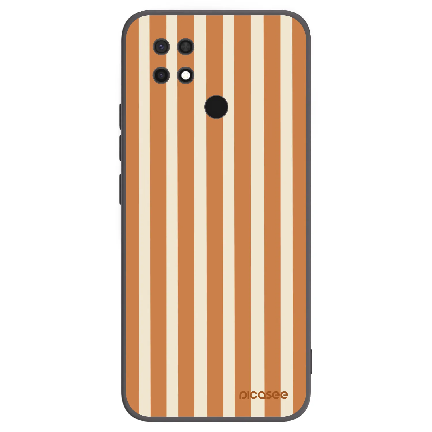 Picasee silikonowe czarne etui na Xiaomi Redmi 10C - Orange lines