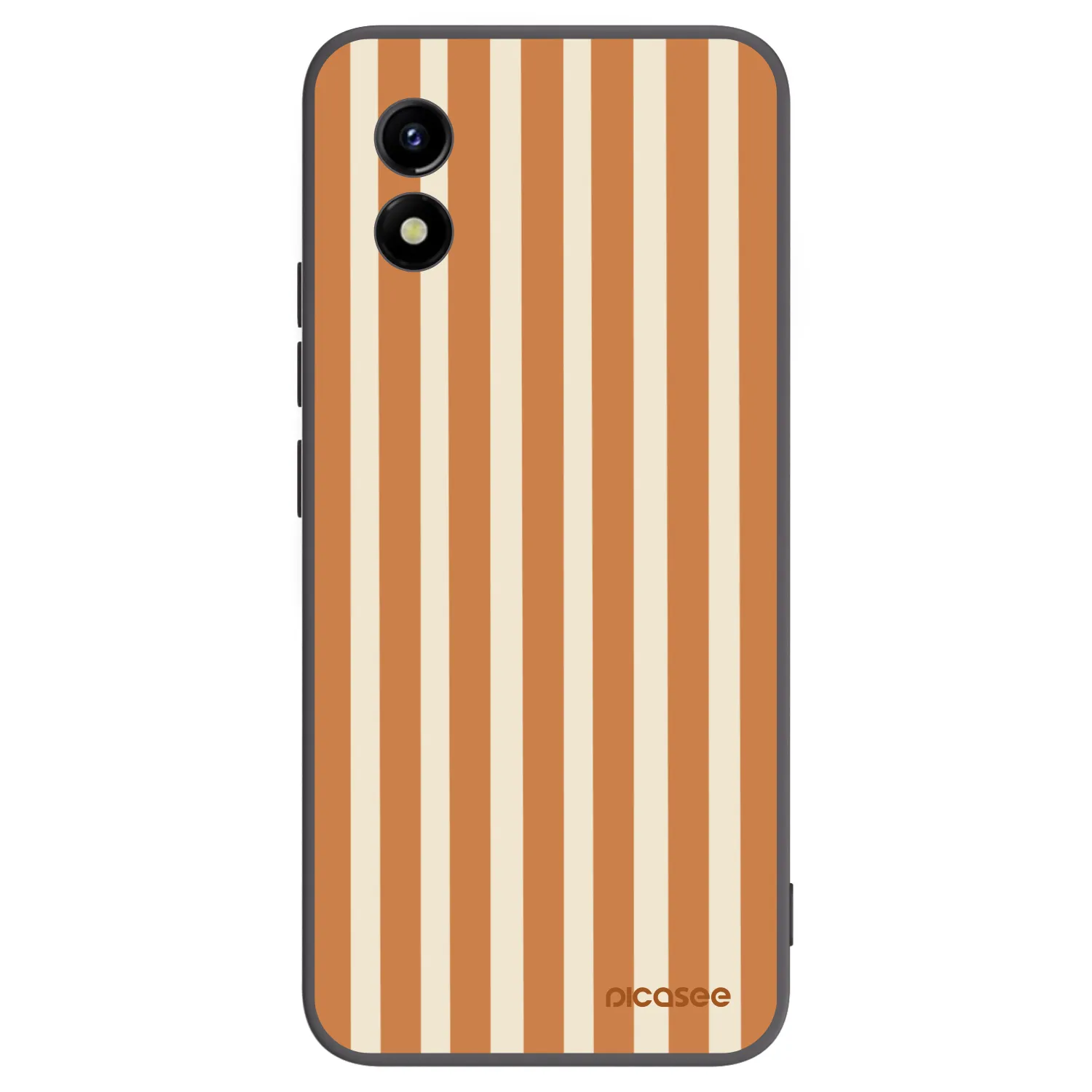 Picasee silikonowe czarne etui na Vivo Y01 - Orange lines