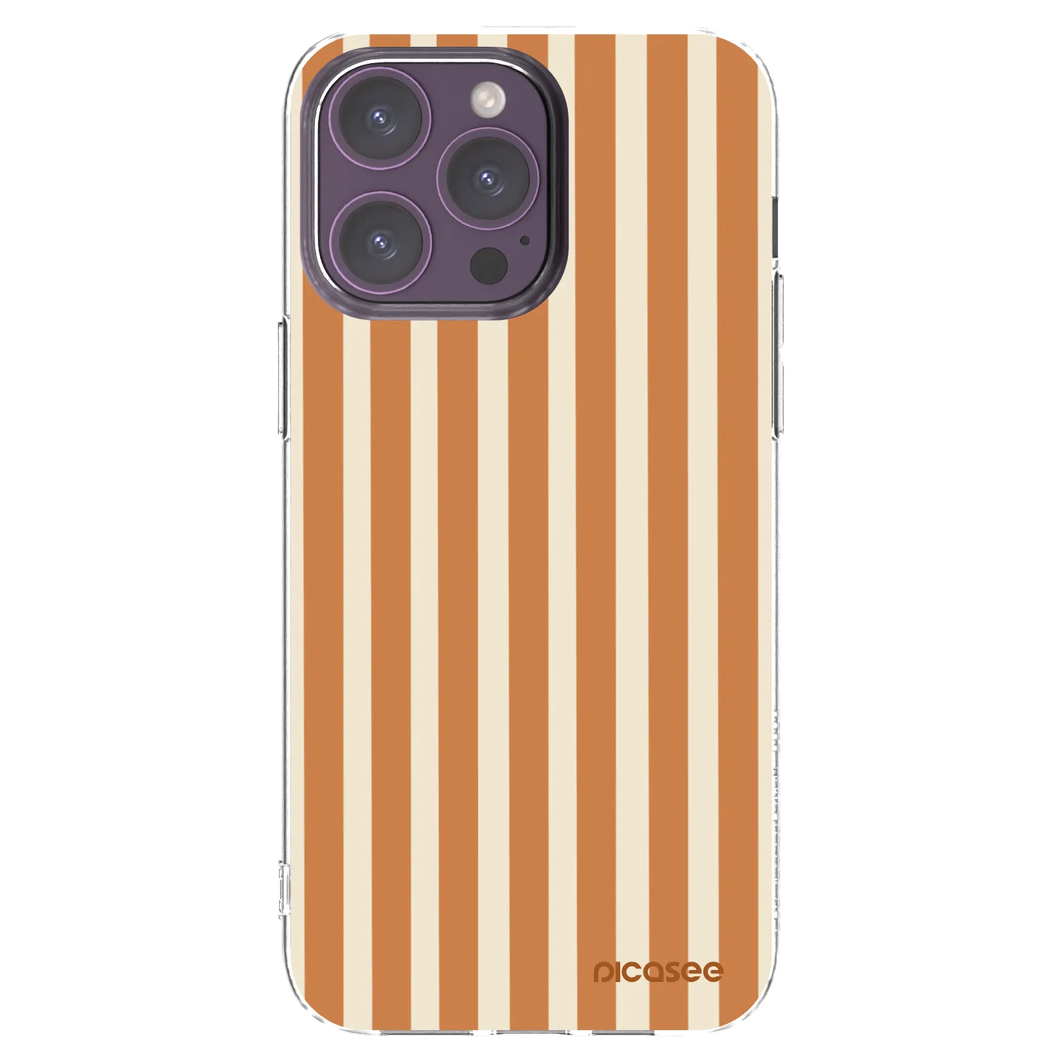 Picasee silikonowe przeźroczyste etui na Apple iPhone 14 Pro Max - Orange lines