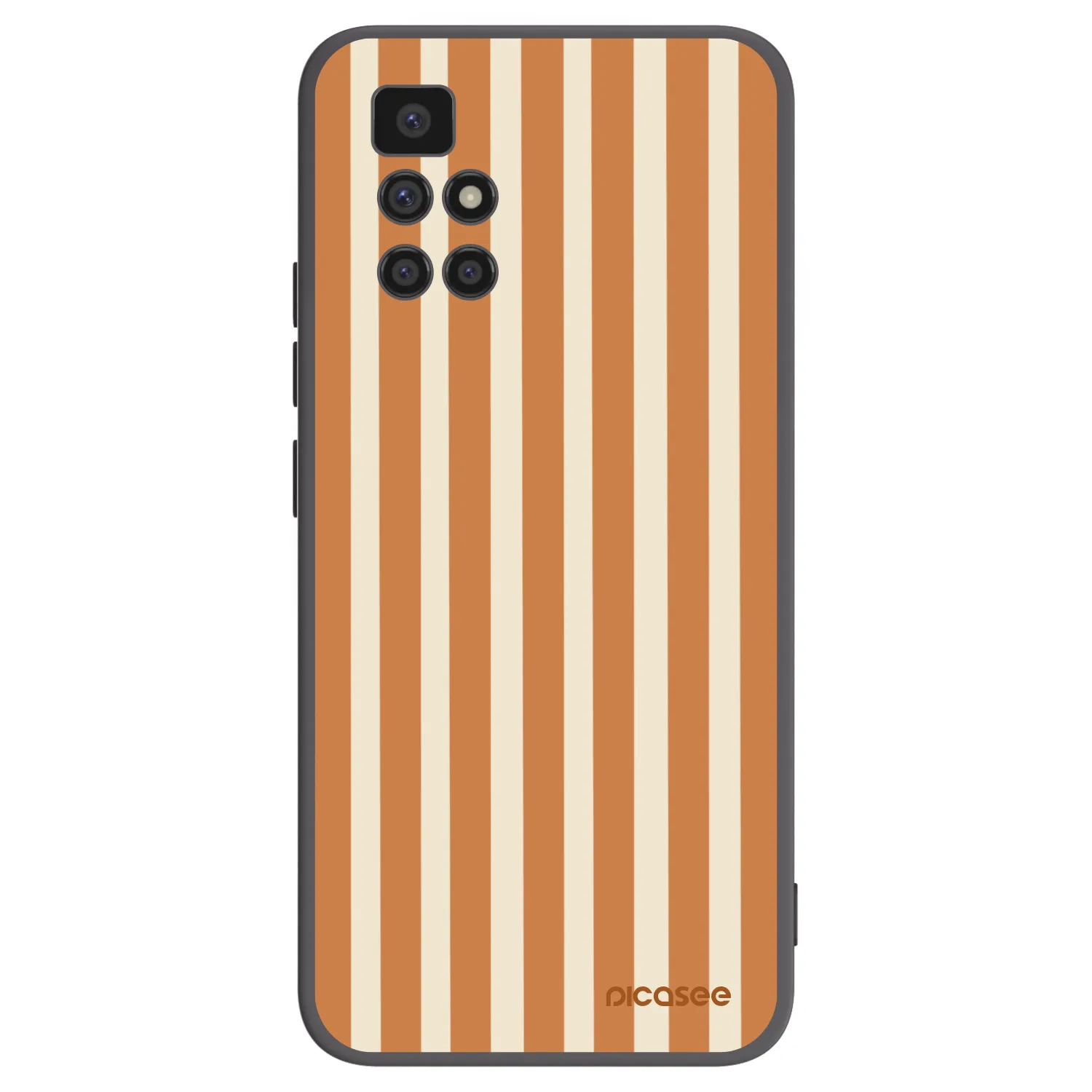 Picasee silikonowe czarne etui na Xiaomi Redmi 10 (2022) - Orange lines