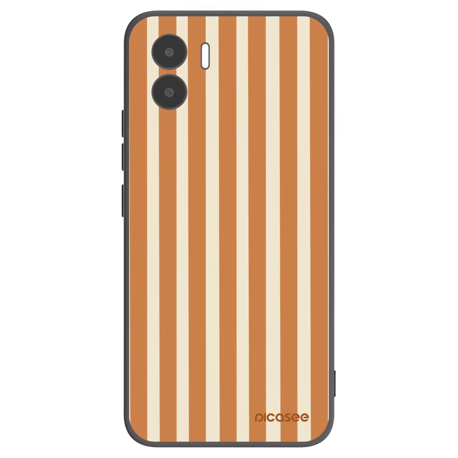 Picasee silikonowe czarne etui na Xiaomi Redmi A1 - Orange lines