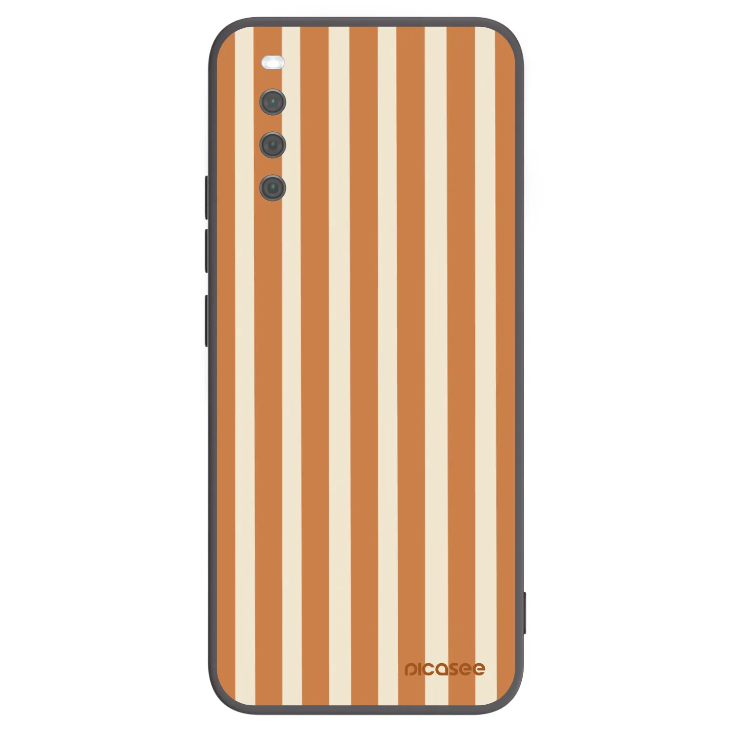 Picasee silikonowe czarne etui na Sony Xperia 10 III - Orange lines