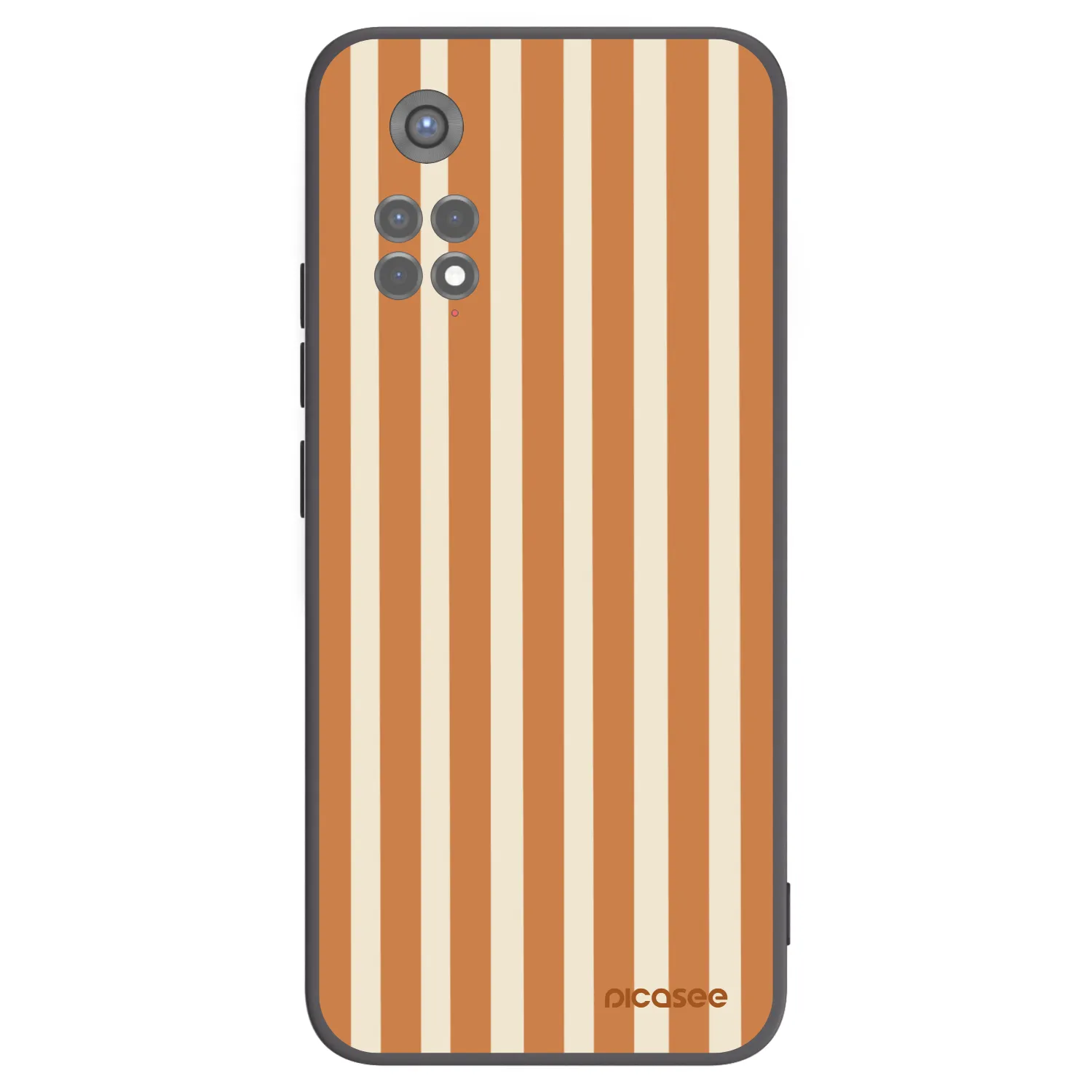 Picasee silikonowe czarne etui na Xiaomi Redmi Note 11S 5G - Orange lines