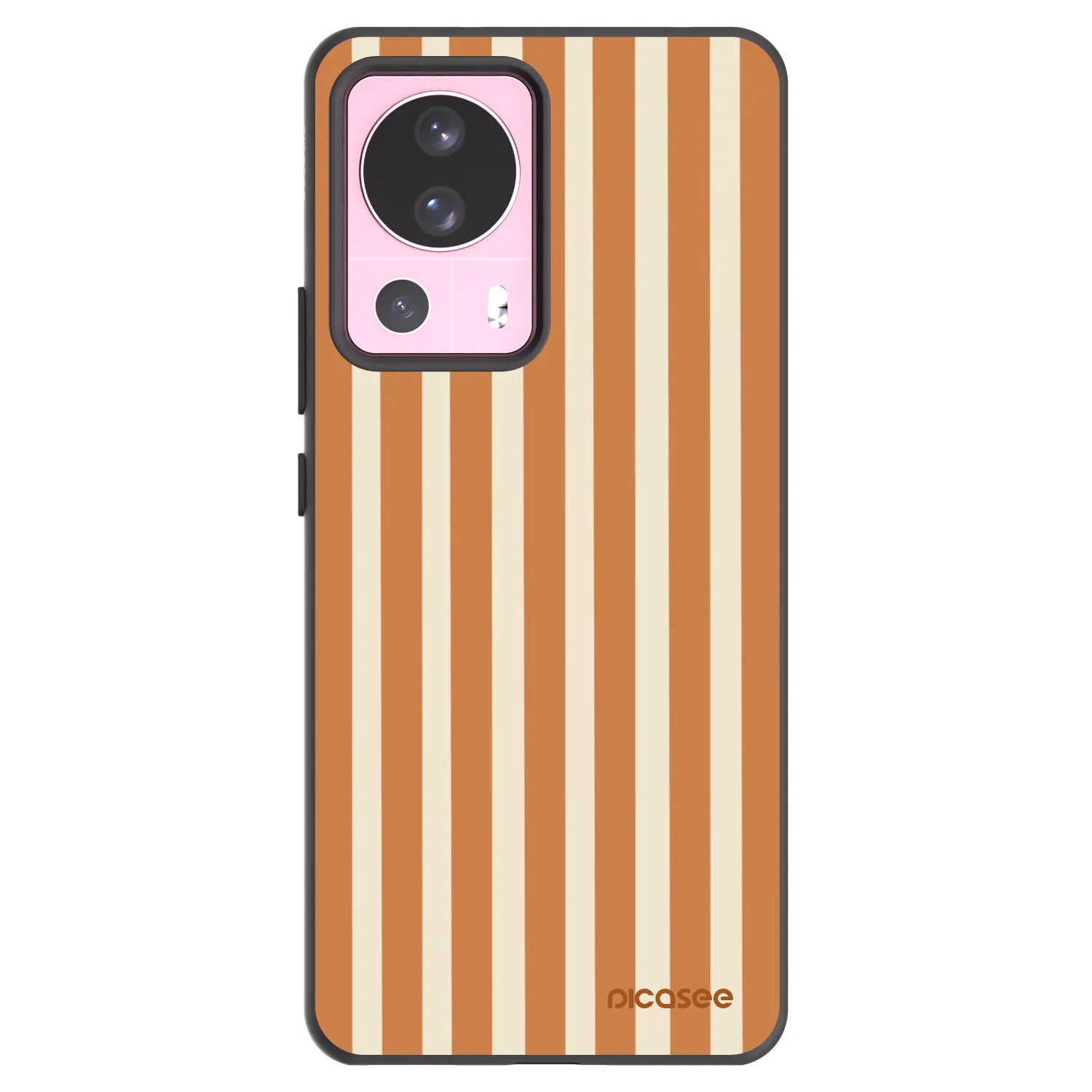 Picasee silikonowe czarne etui na Xiaomi 13 Lite - Orange lines