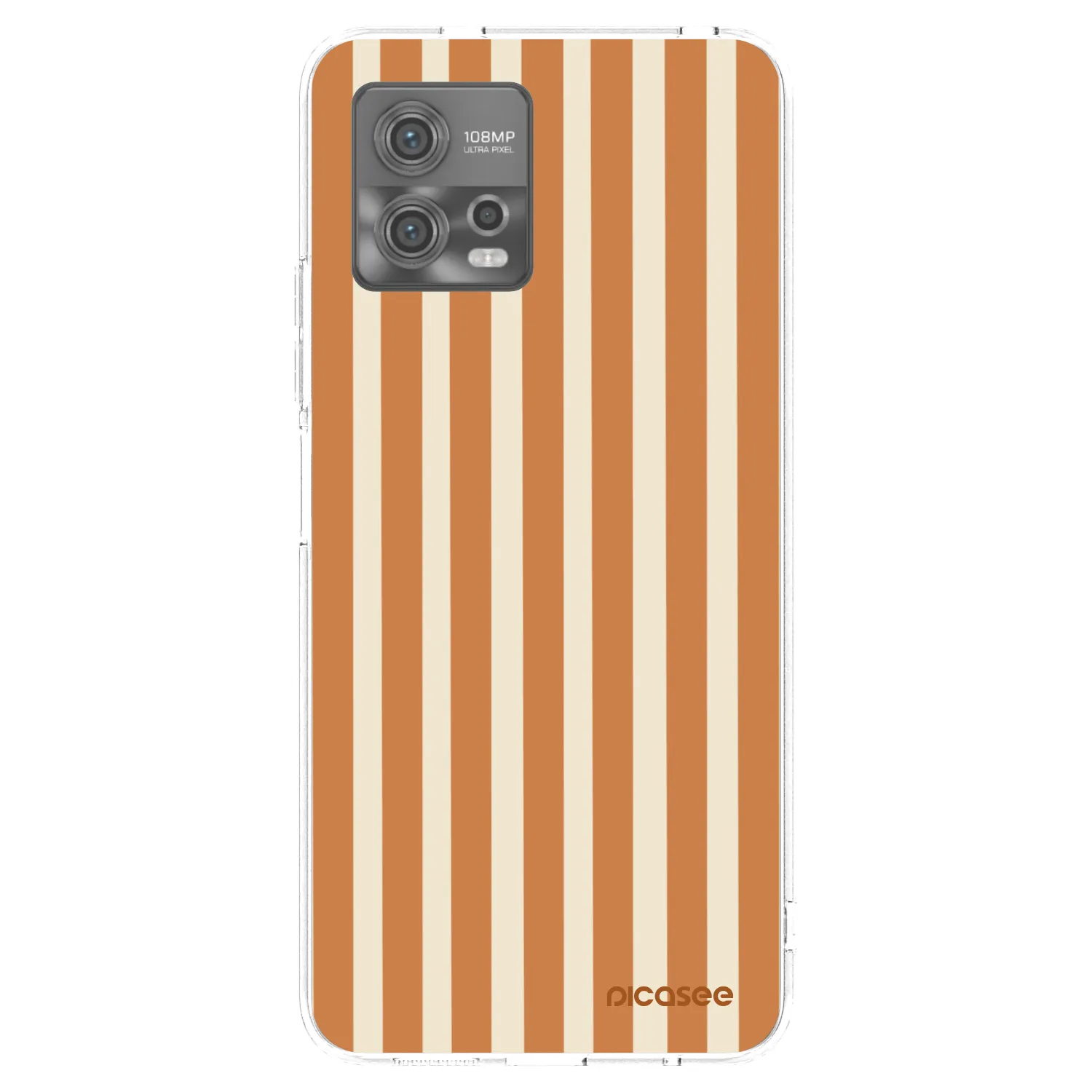 Picasee silikonowe przeźroczyste etui na Motorola Moto G72 - Orange lines