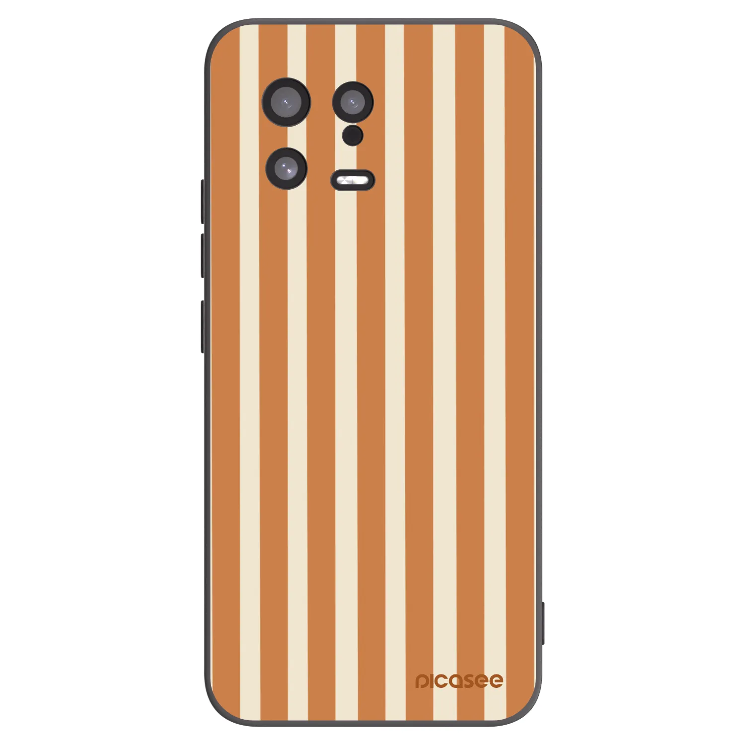 Picasee silikonowe czarne etui na Xiaomi 13 - Orange lines