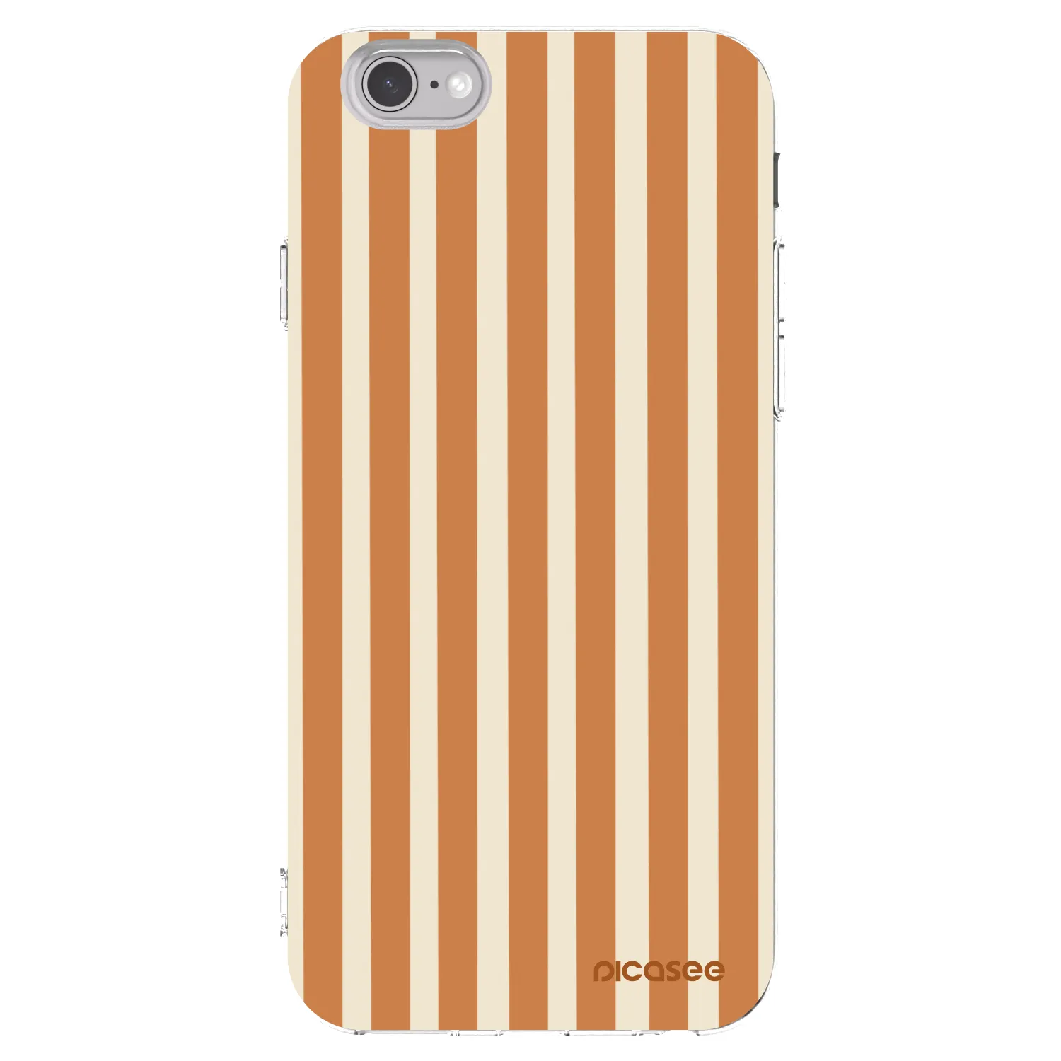 Picasee silikonowe przeźroczyste etui na Apple iPhone 6/6S - Orange lines
