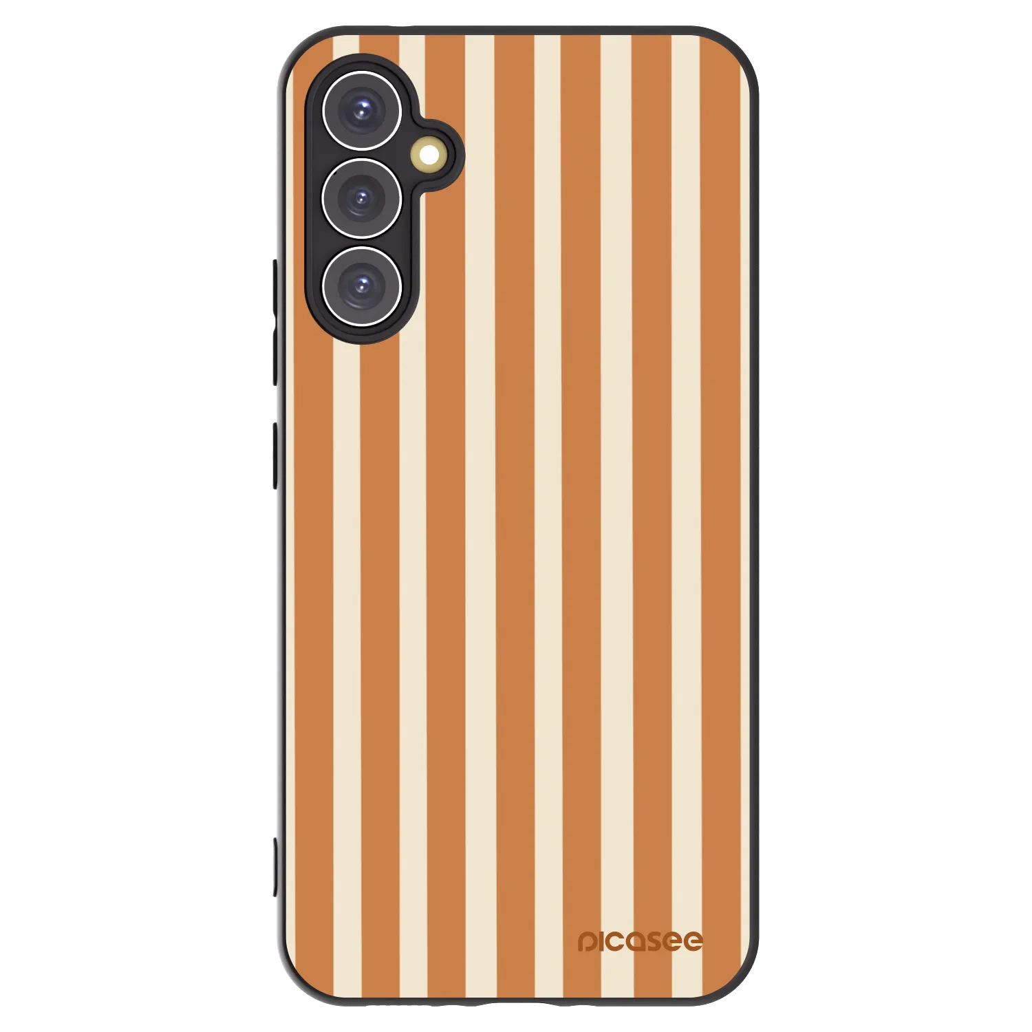 Picasee silikonowe czarne etui na Samsung Galaxy A34 5G A346B - Orange lines