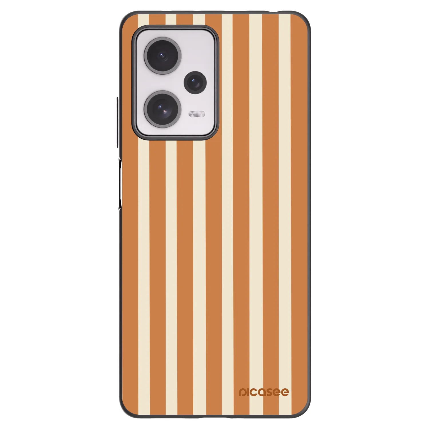 Picasee silikonowe czarne etui na Xiaomi Redmi Note 12 Pro+ 5G - Orange lines