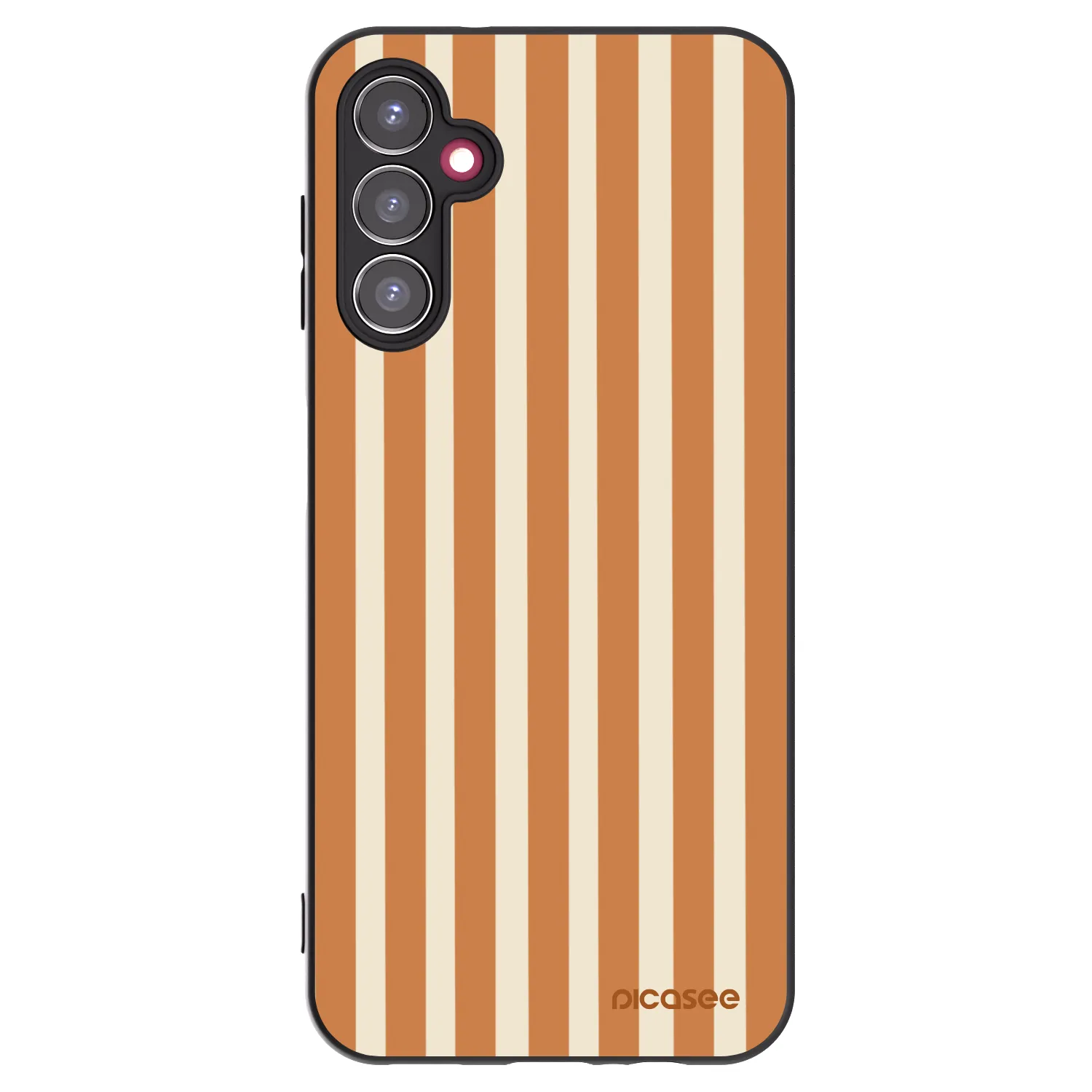 Picasee silikonowe czarne etui na Samsung Galaxy A14 5G A146P - Orange lines