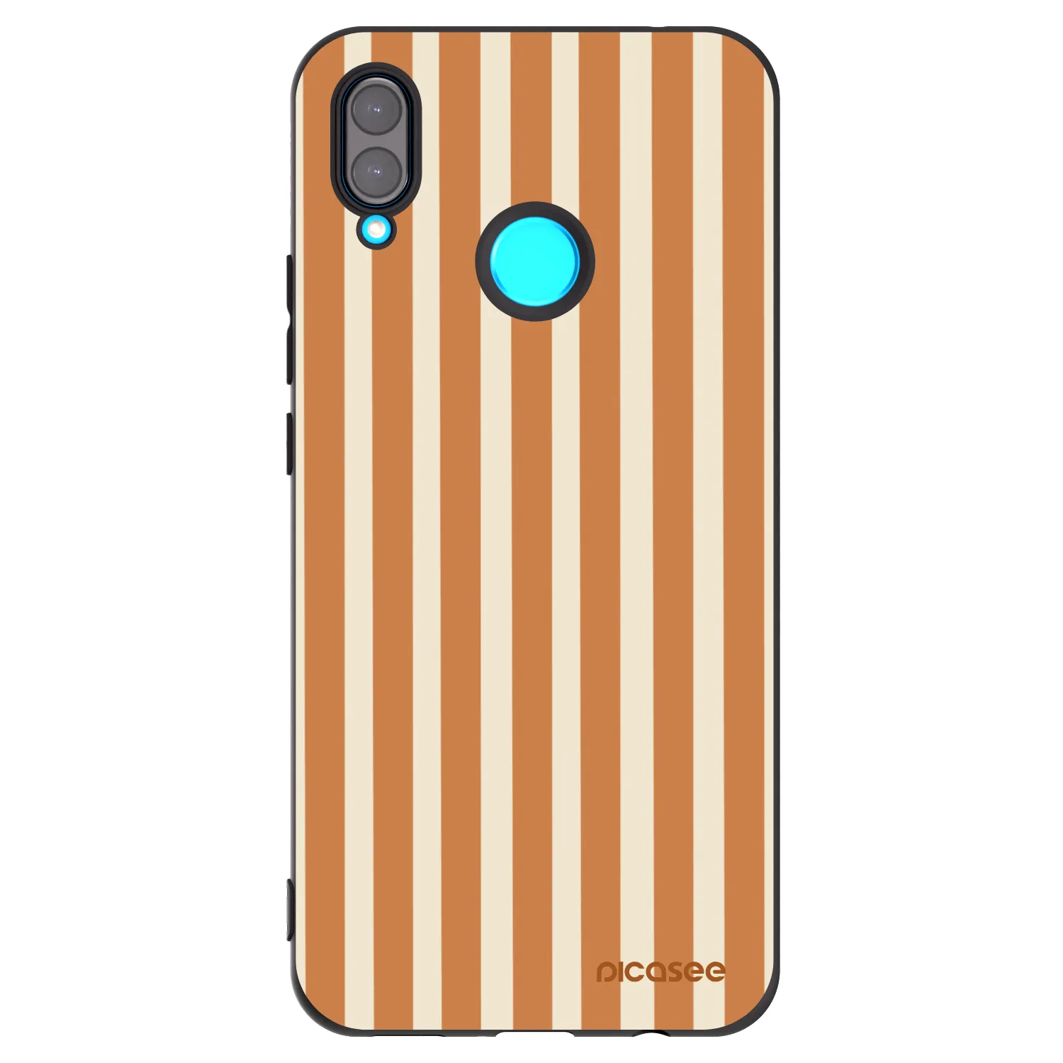 Picasee silikonowe czarne etui na Huawei Nova 3 - Orange lines