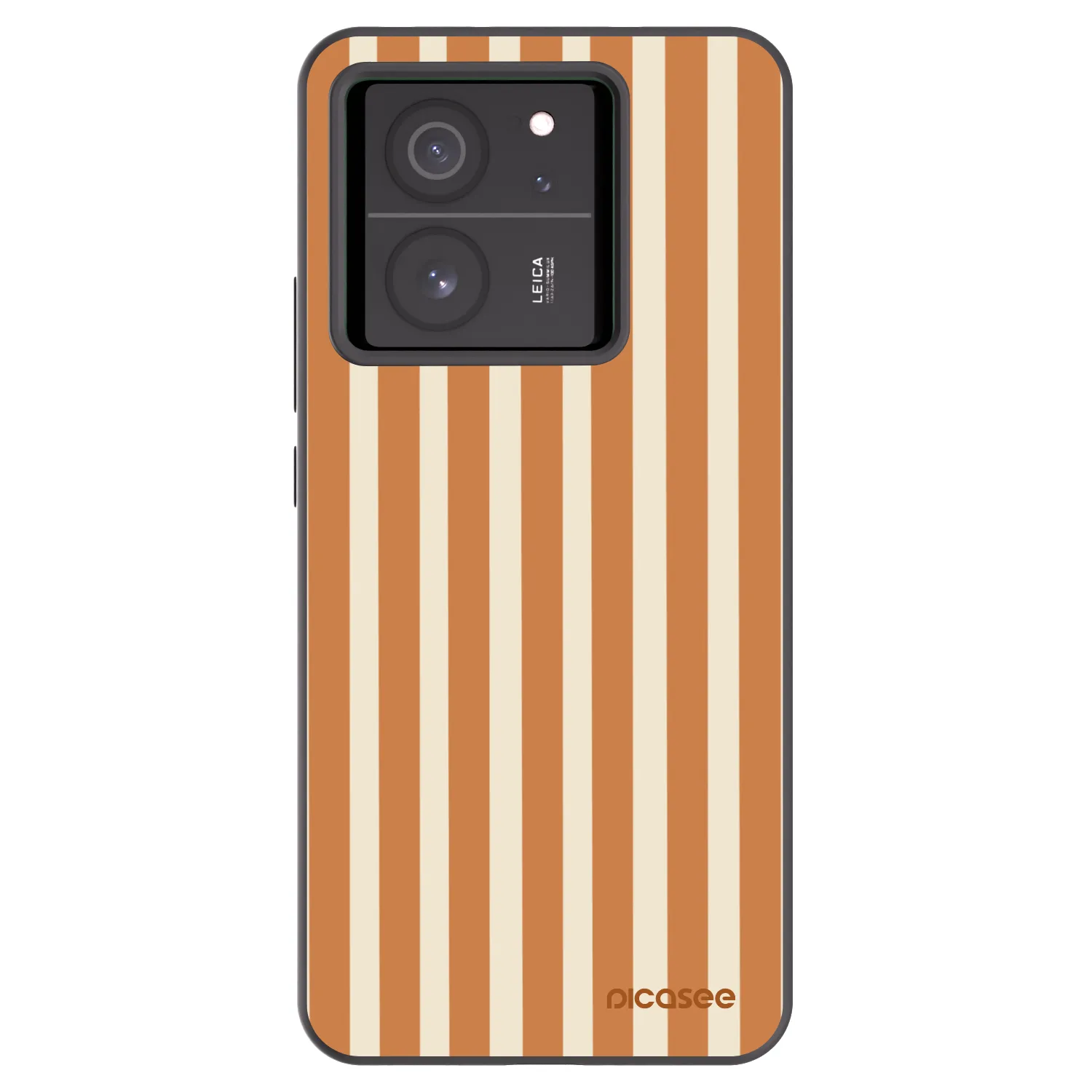 Picasee silikonowe czarne etui na Xiaomi 13T Pro - Orange lines