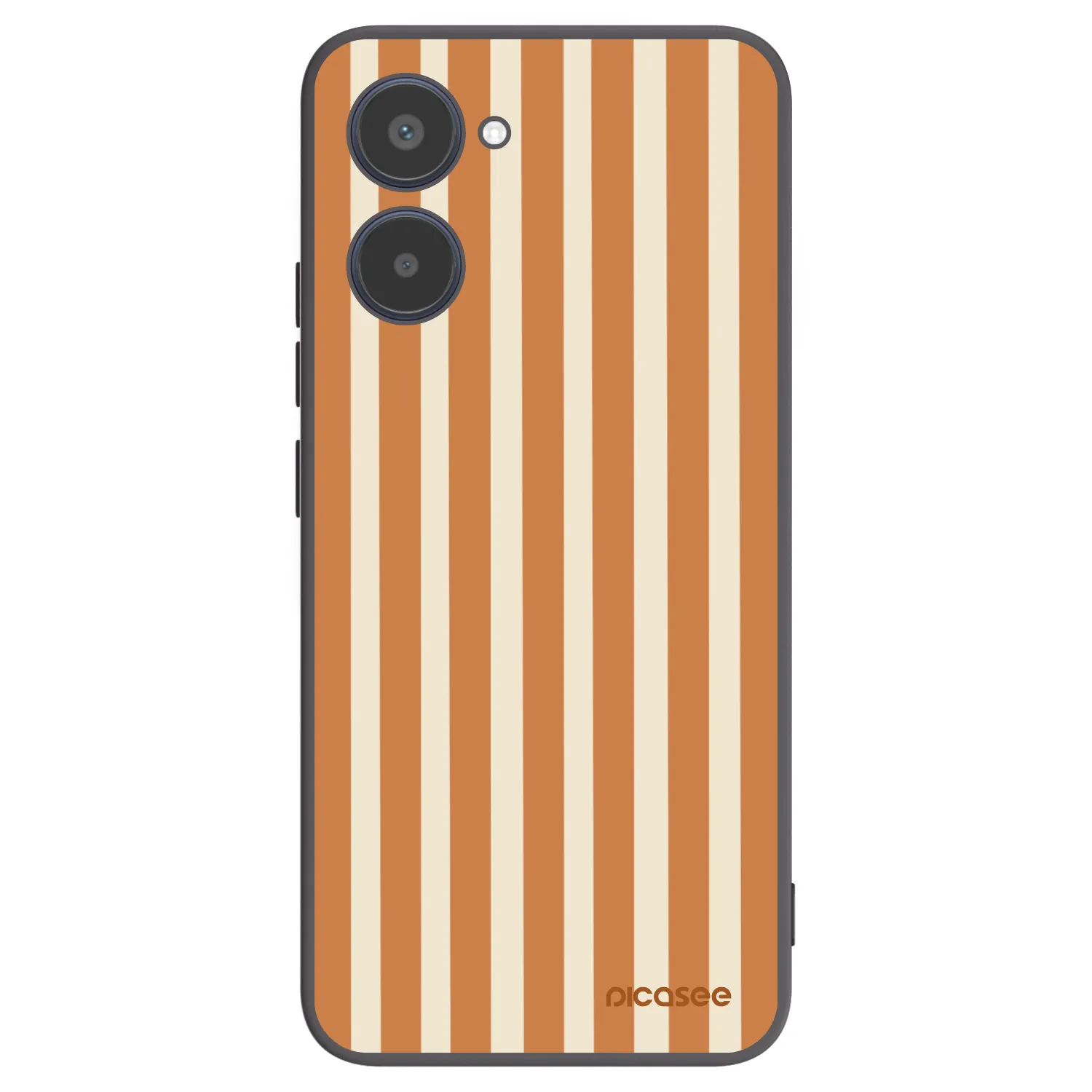 Picasee silikonowe czarne etui na Realme 10 4G - Orange lines