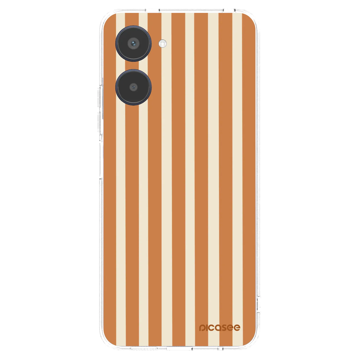 Picasee silikonowe przeźroczyste etui na Realme 10 4G - Orange lines