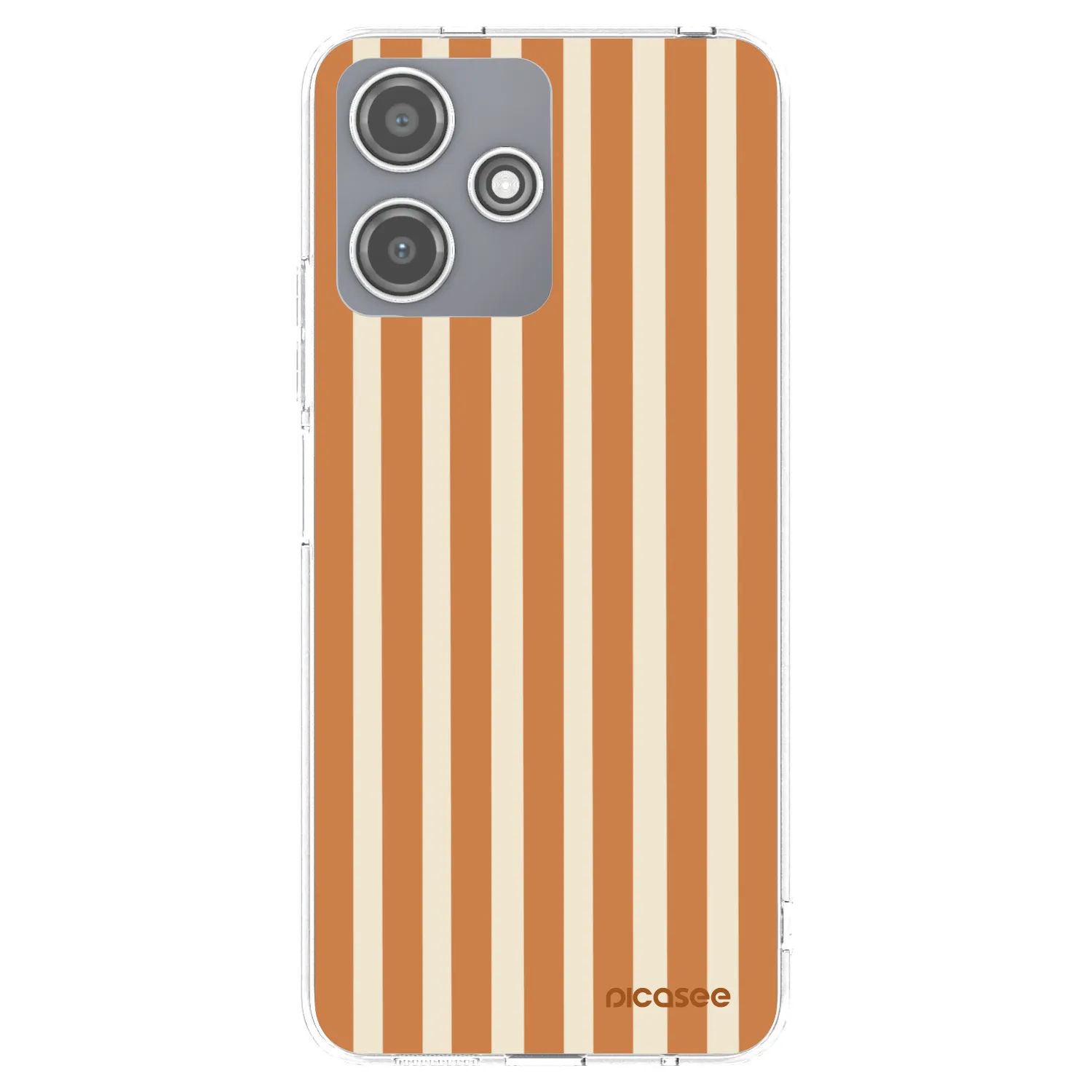 Picasee silikonowe przeźroczyste etui na Xiaomi Redmi 12 5G - Orange lines