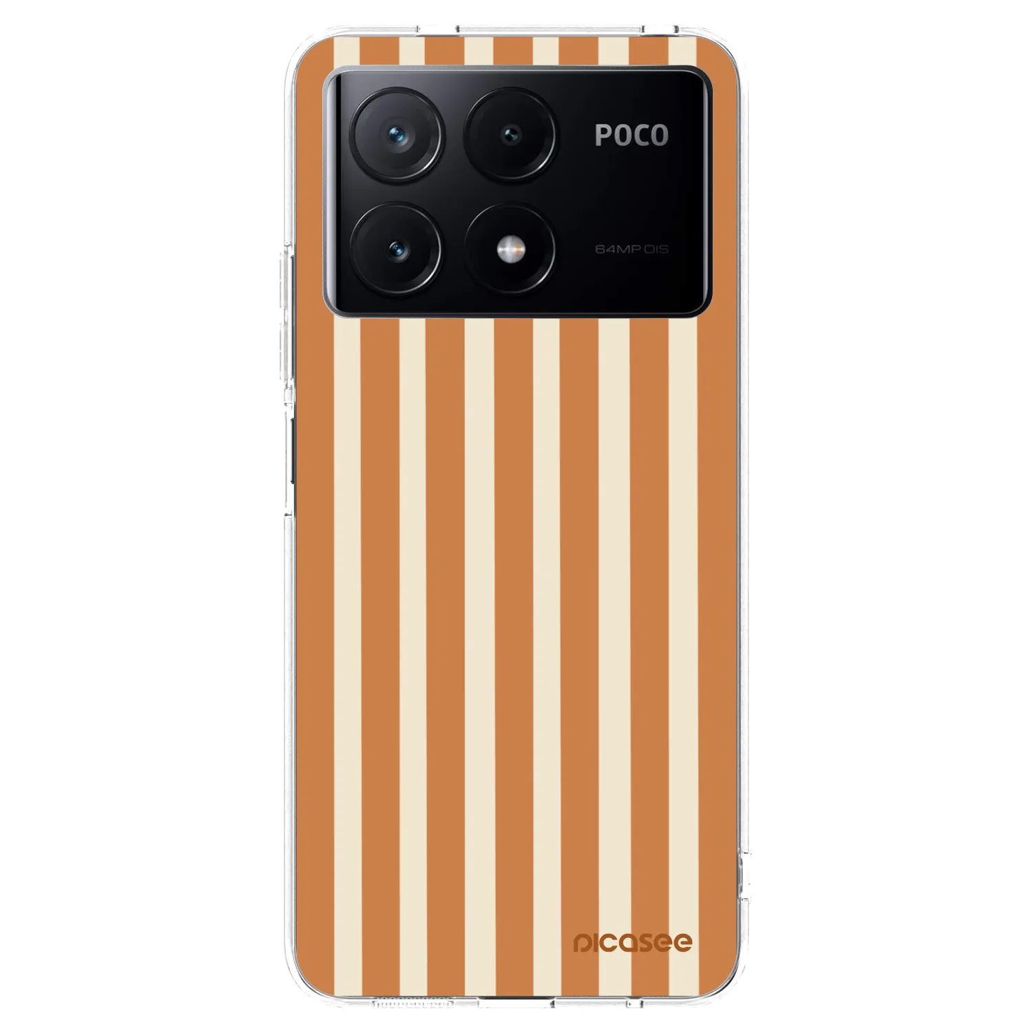 Picasee silikonowe przeźroczyste etui na Xiaomi Poco X6 Pro - Orange lines