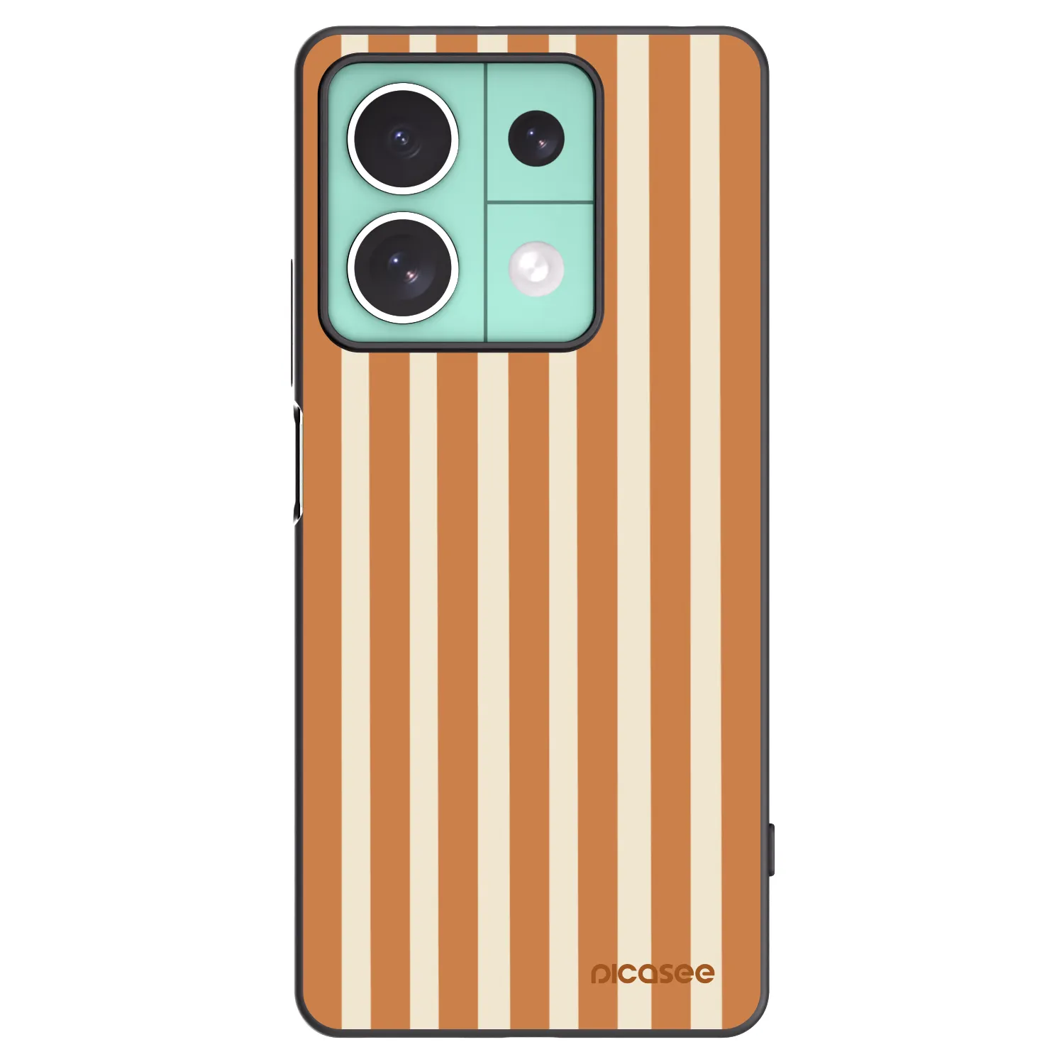 Picasee silikonowe czarne etui na Xiaomi Redmi Note 13 5G - Orange lines