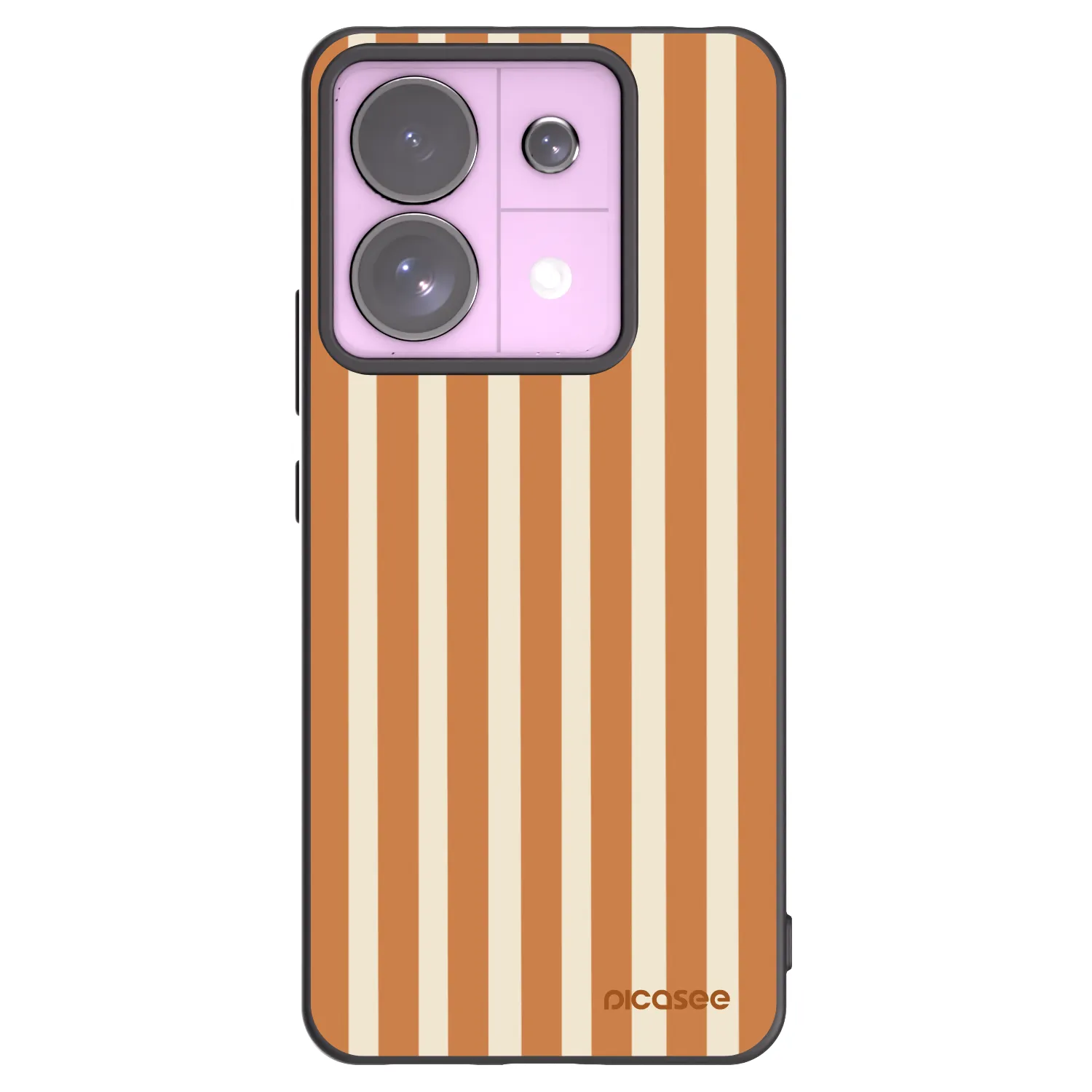Picasee silikonowe czarne etui na Xiaomi Redmi Note 13 Pro 5G - Orange lines