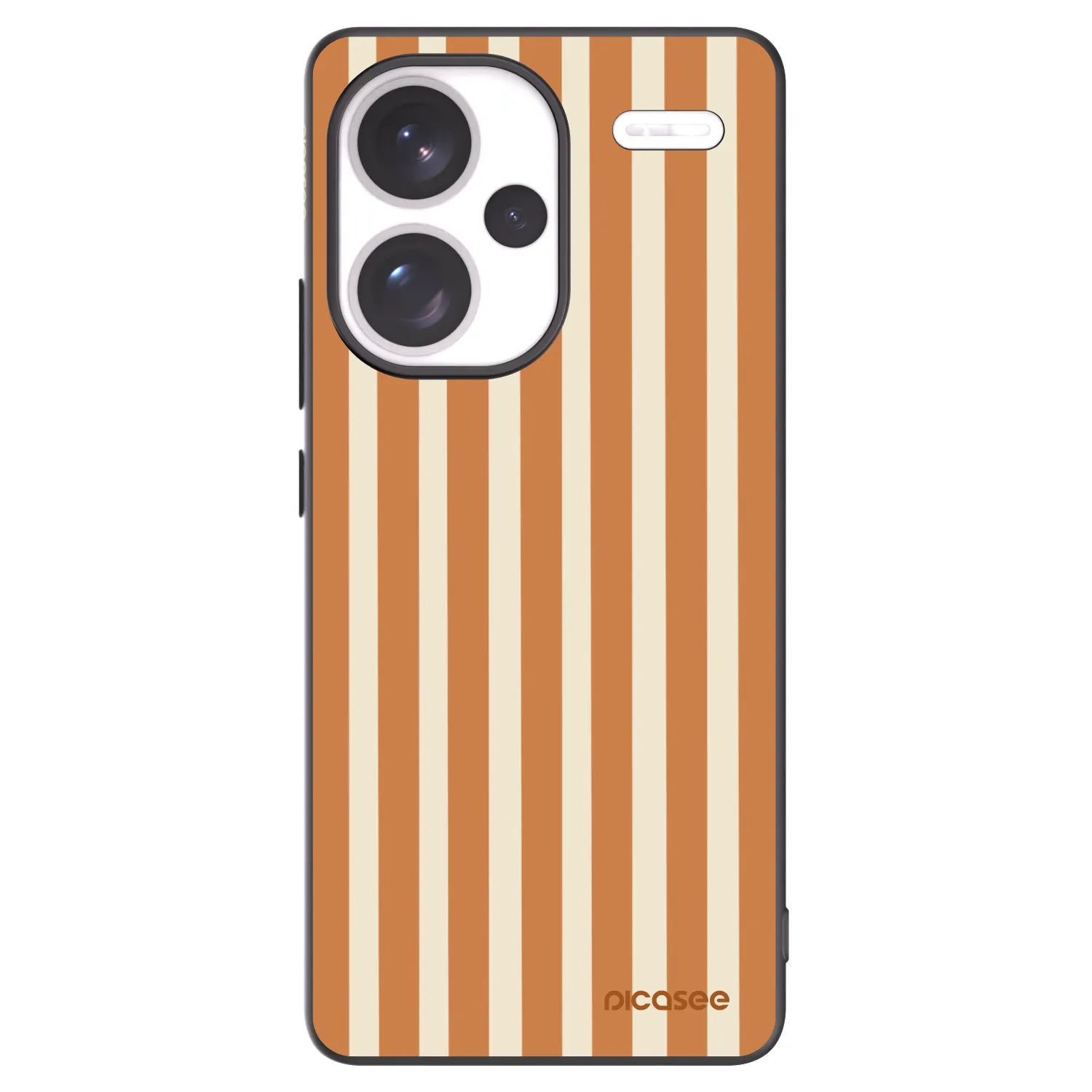 Picasee silikonowe czarne etui na Xiaomi Redmi Note 13 Pro+ 5G - Orange lines