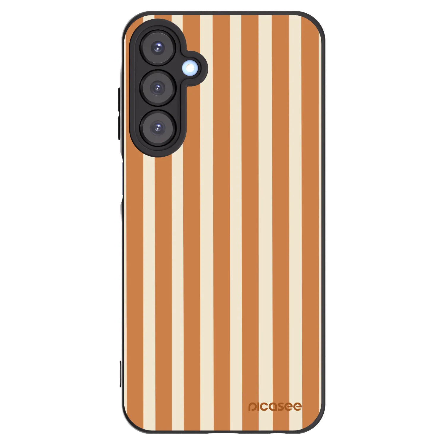 Picasee silikonowe czarne etui na Samsung Galaxy A25 A256B 5G - Orange lines