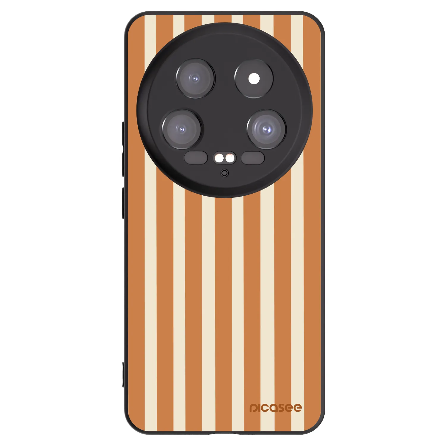 Picasee silikonowe czarne etui na Xiaomi 14 Ultra - Orange lines