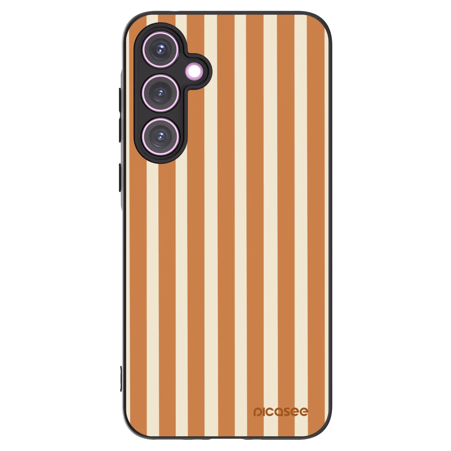 Picasee silikonowe czarne etui na Samsung Galaxy A35 5G A356B - Orange lines