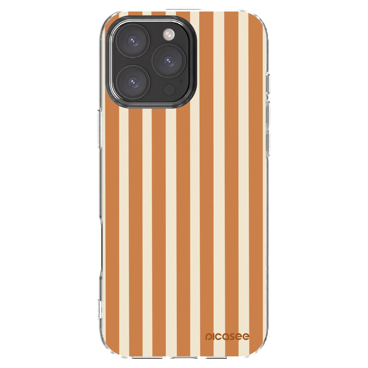 Picasee silikonowe przeźroczyste etui na Apple iPhone 16 Pro Max - Orange lines