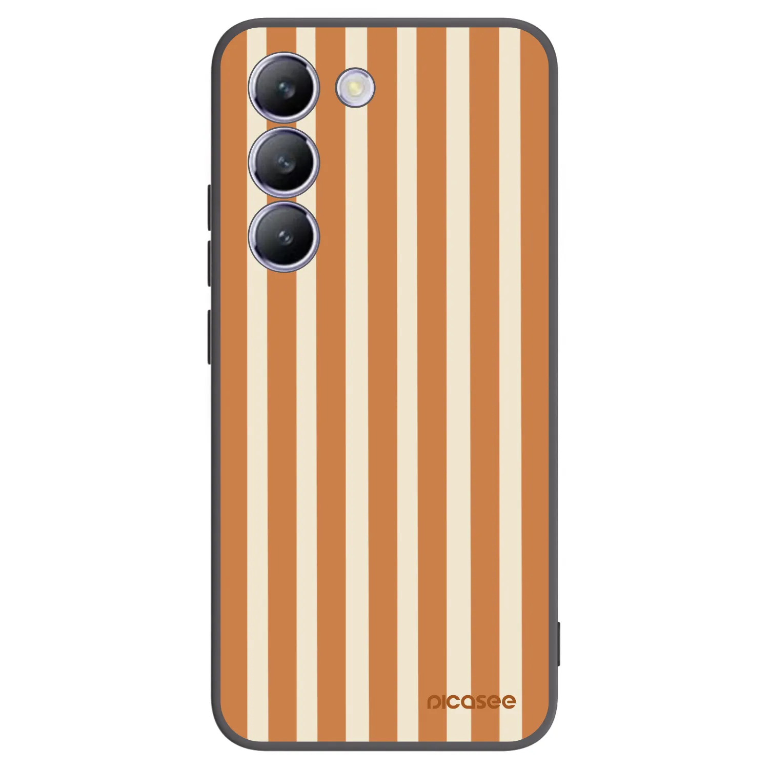 Picasee silikonowe czarne etui na Vivo V40 SE 5G - Orange lines