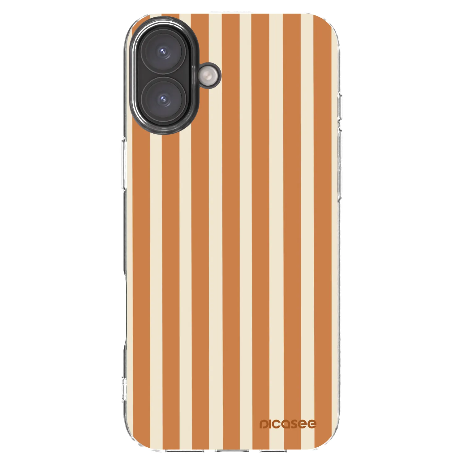 Picasee silikonowe przeźroczyste etui na Apple iPhone 16 Plus - Orange lines