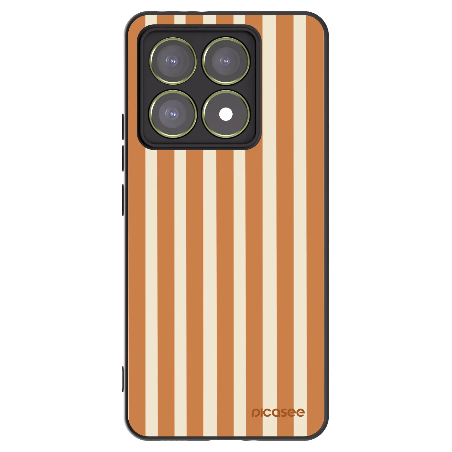 Picasee silikonowe czarne etui na Xiaomi 14T - Orange lines
