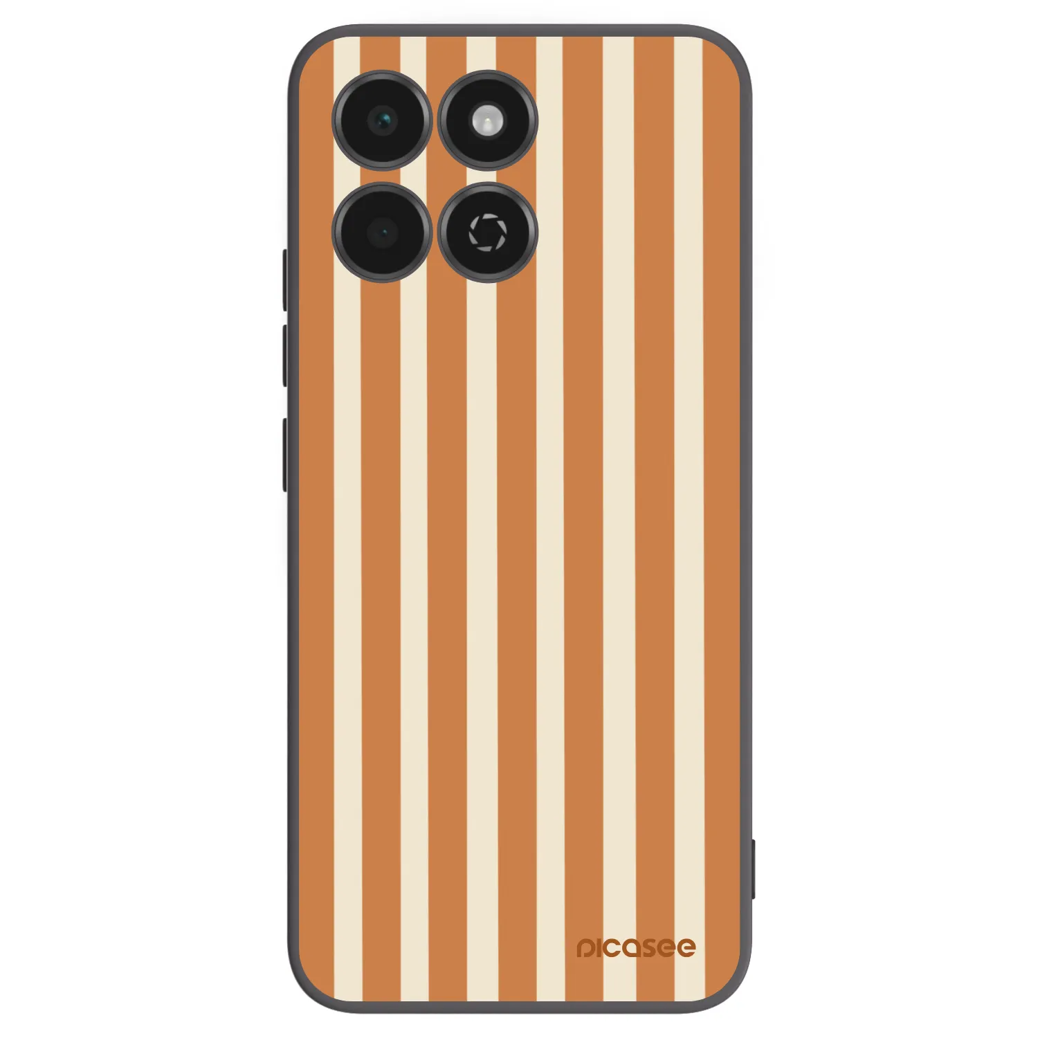 Picasee silikonowe czarne etui na Honor 200 Smart 5G - Orange lines