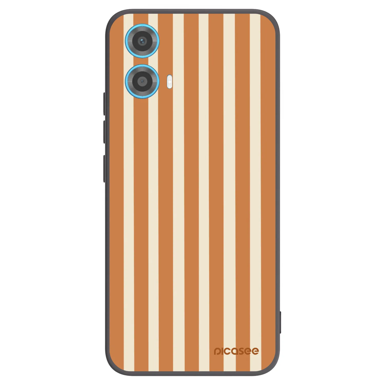 Picasee silikonowe czarne etui na Motorola Moto G34 5G - Orange lines