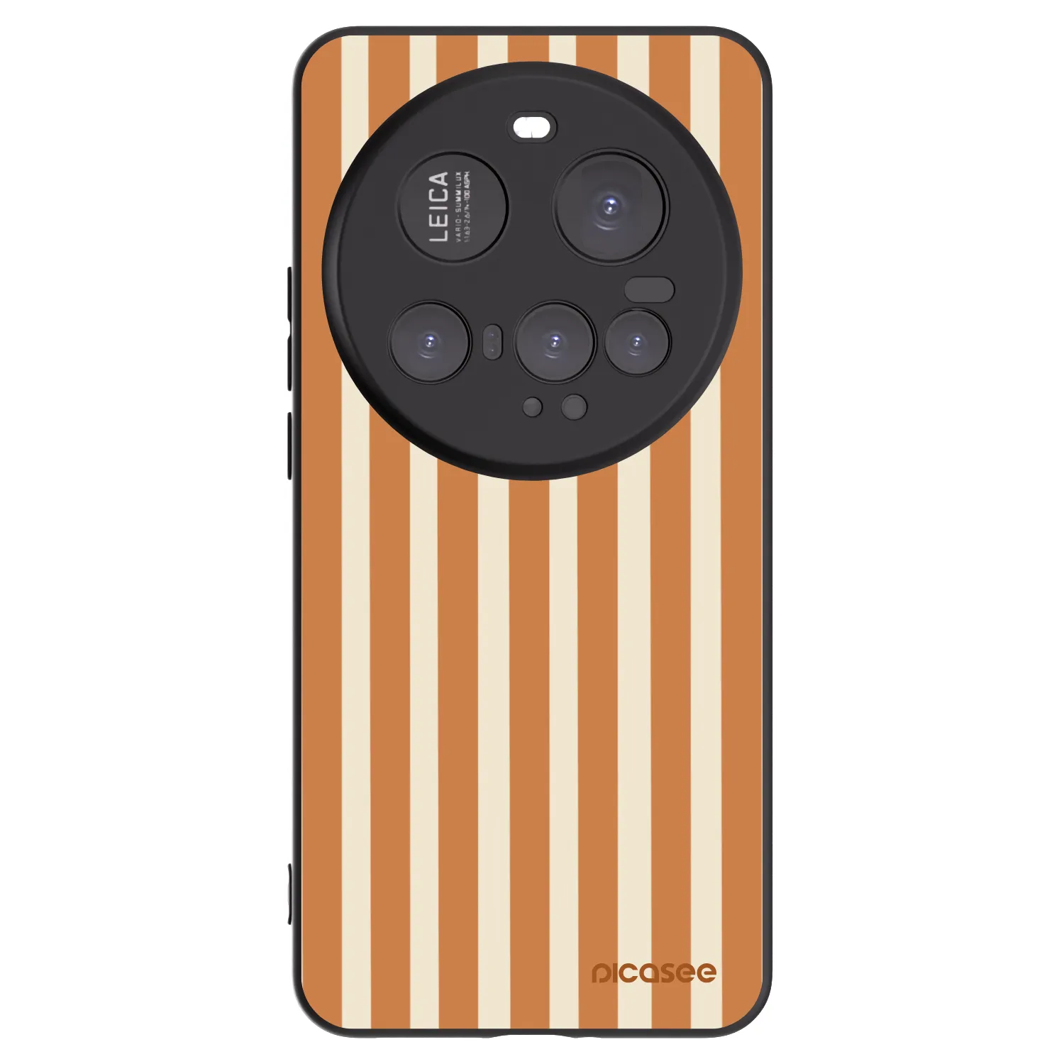 Picasee silikonowe czarne etui na Xiaomi 15 Ultra - Orange lines