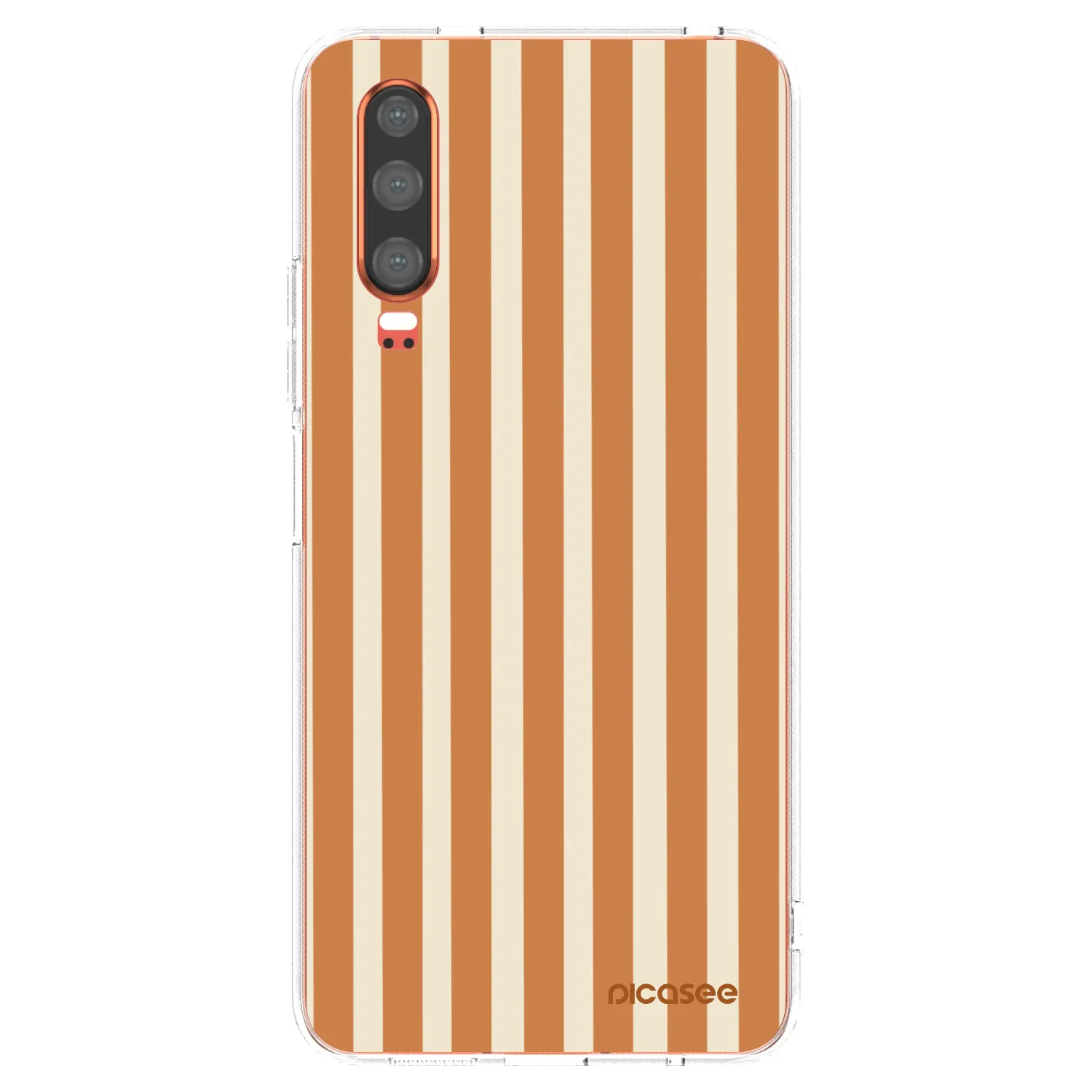 Picasee silikonowe przeźroczyste etui na Huawei P30 - Orange lines