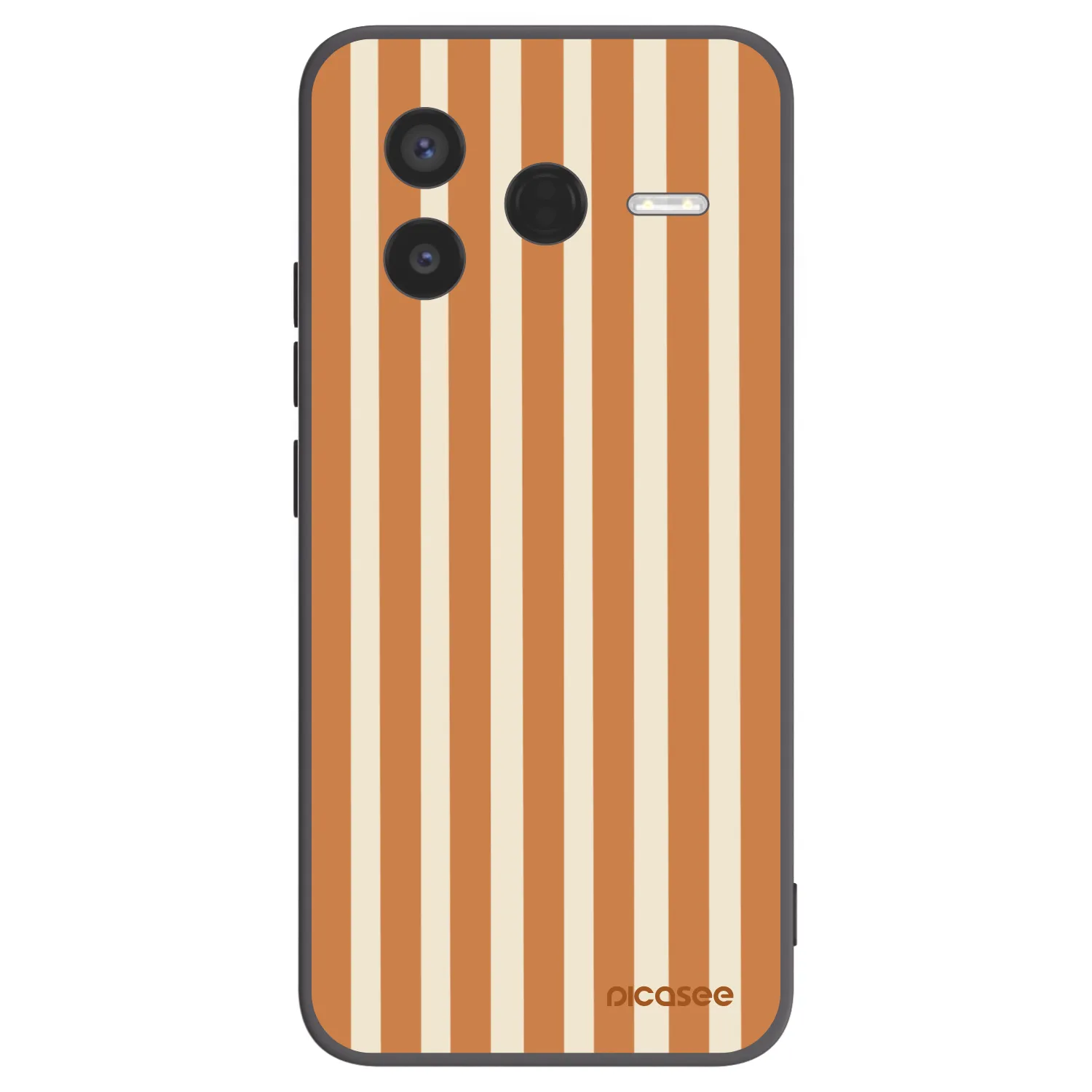 Picasee silikonowe czarne etui na Xiaomi Poco F7 Pro 5G - Orange lines