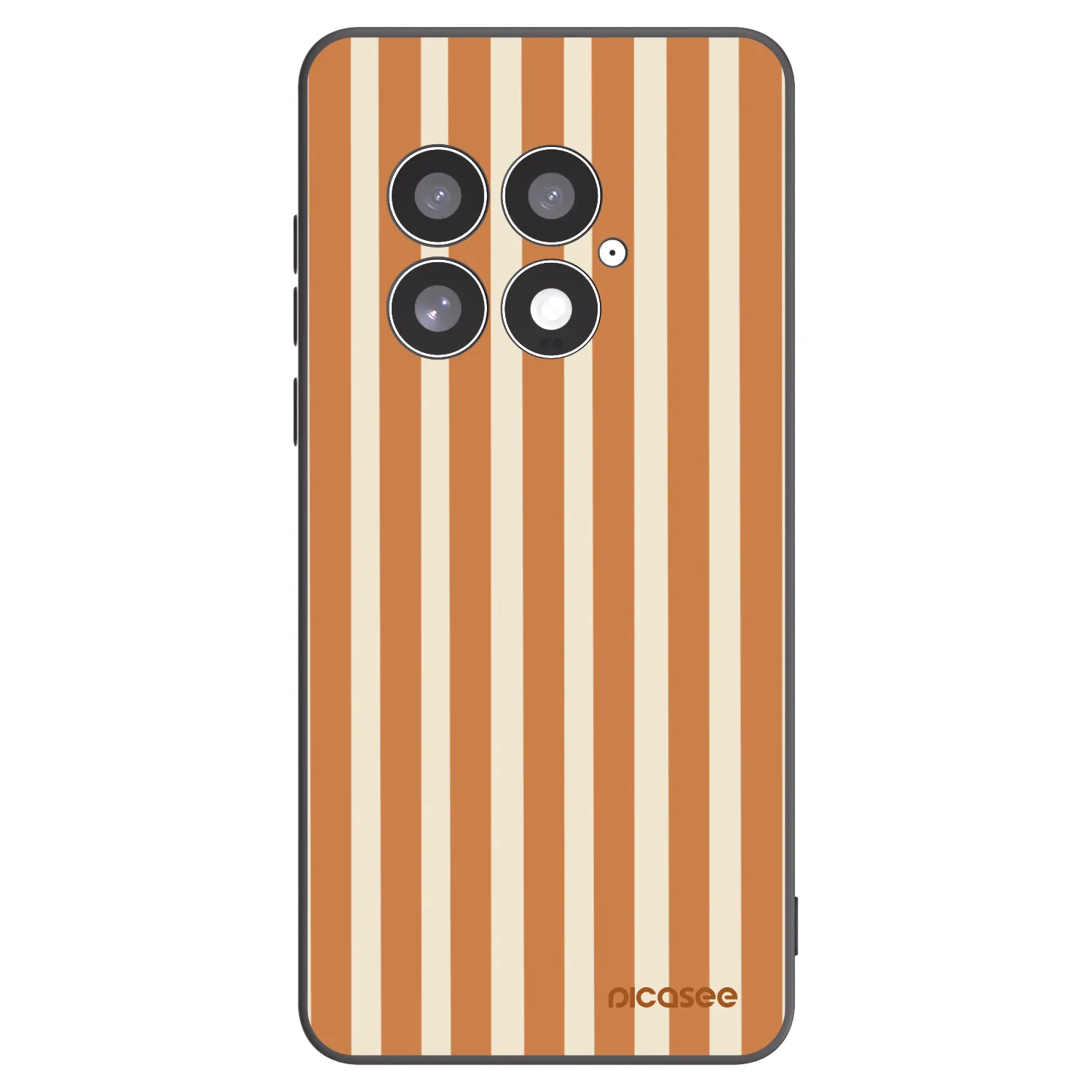 Picasee silikonowe czarne etui na OnePlus 13 5G - Orange lines