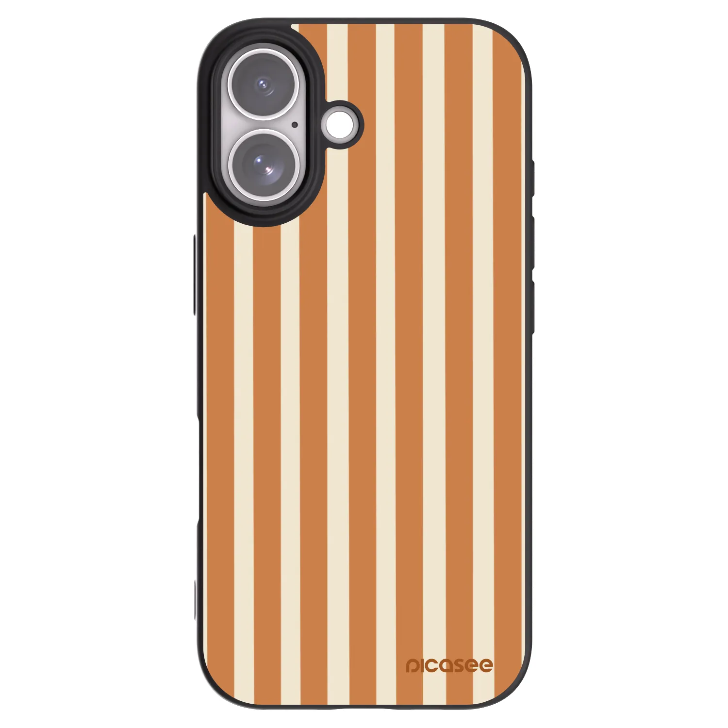 Picasee silikonowe czarne etui na Apple iPhone 17 - Orange lines