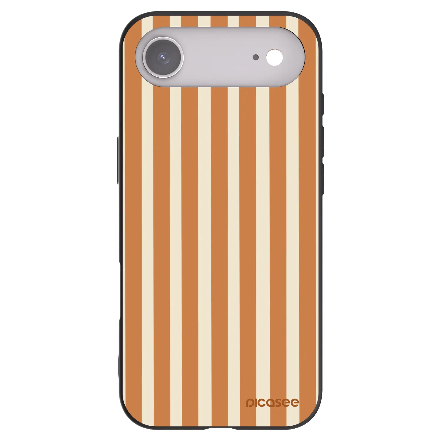 Picasee silikonowe czarne etui na Apple iPhone Air - Orange lines